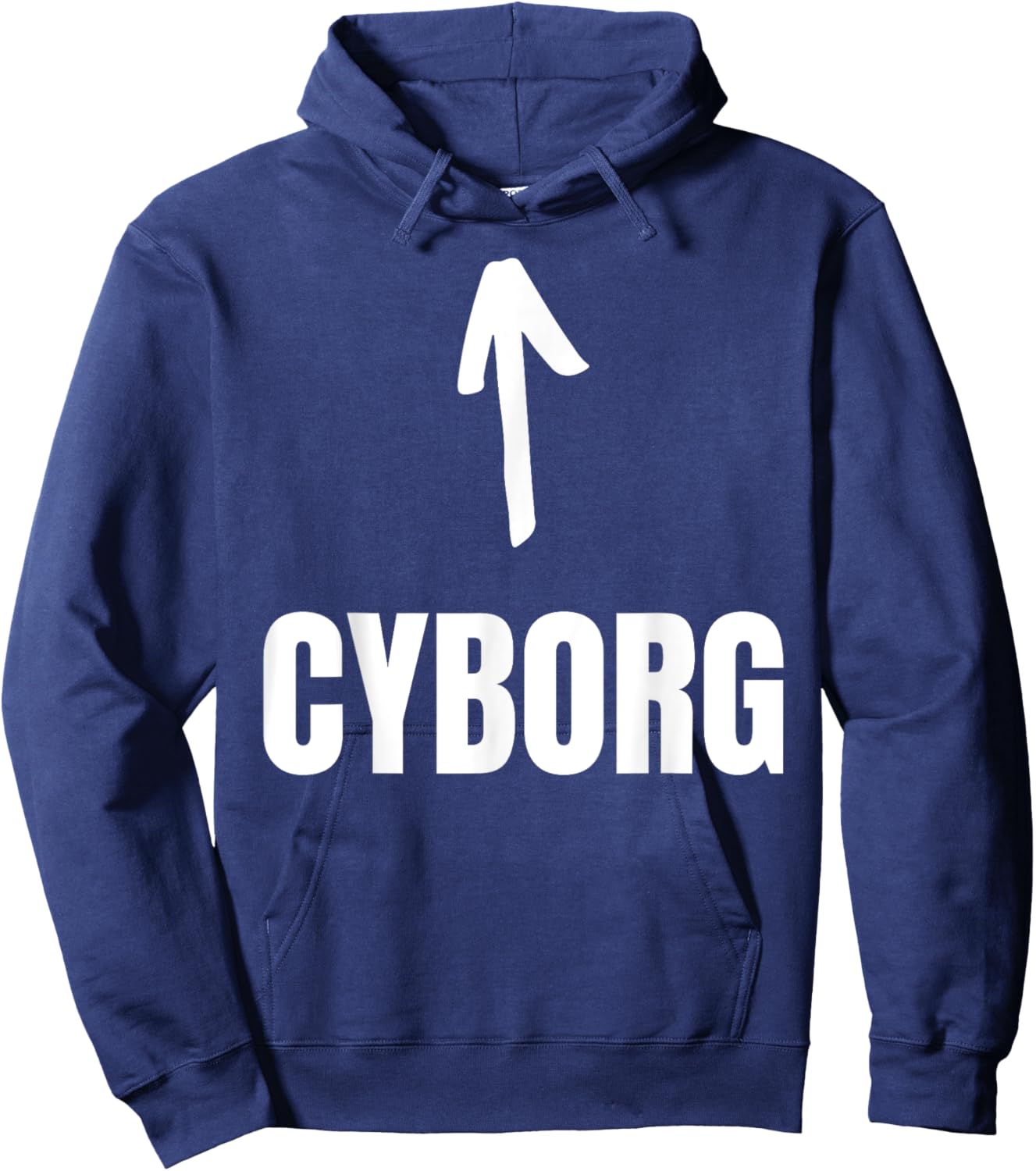 Halloween Cyborg - -Adults, Kids - Black - Short Sleeve - - Small - Funny Cyborg Design Hoodie - Hoodie | Navy