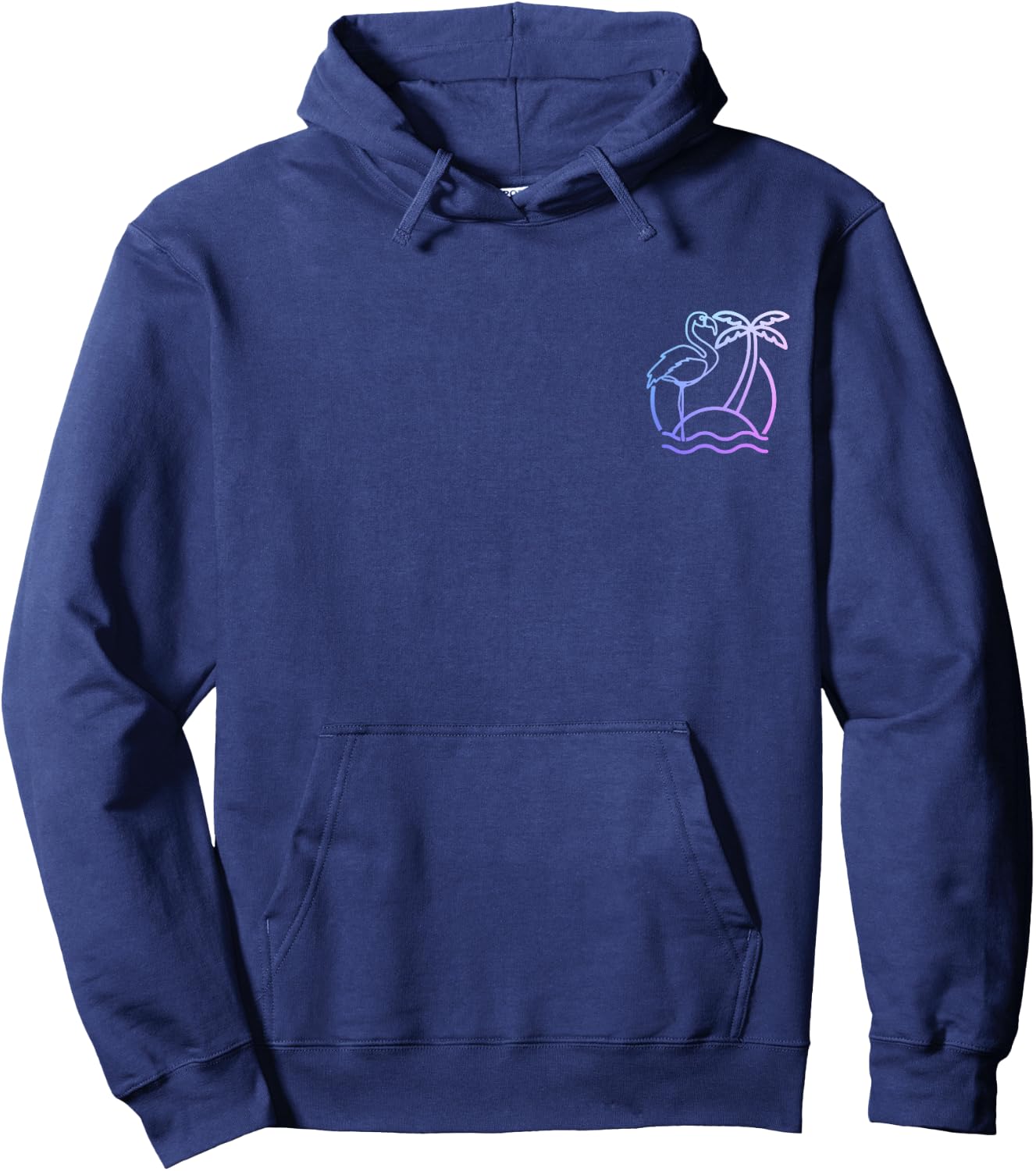 Flamingo Retro 80s Beach Vintage Flamingo Lovers Hoodie - Hoodie | Navy