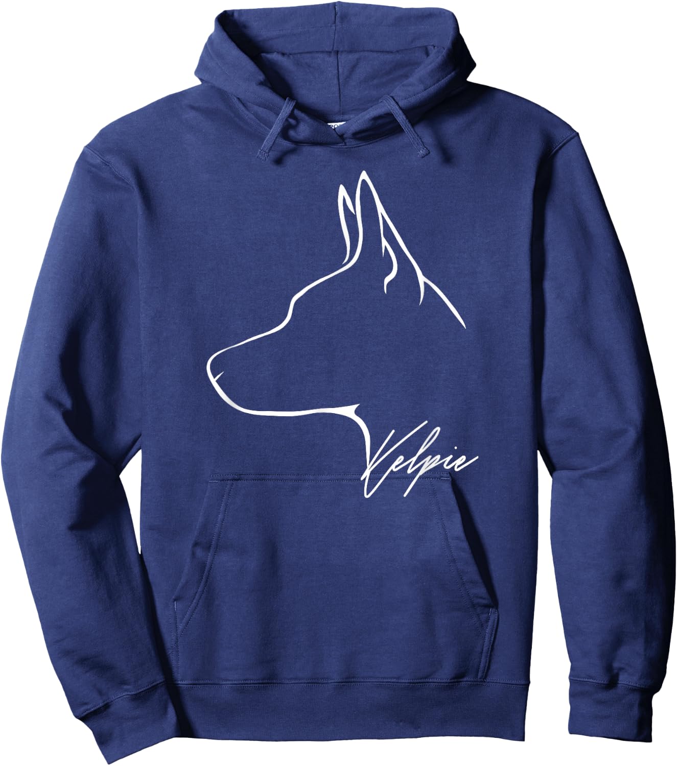 Proud Kelpie profile dog mom gift Australian Kelpie lover Women Girls Kids Hoodie - Hoodie | Navy