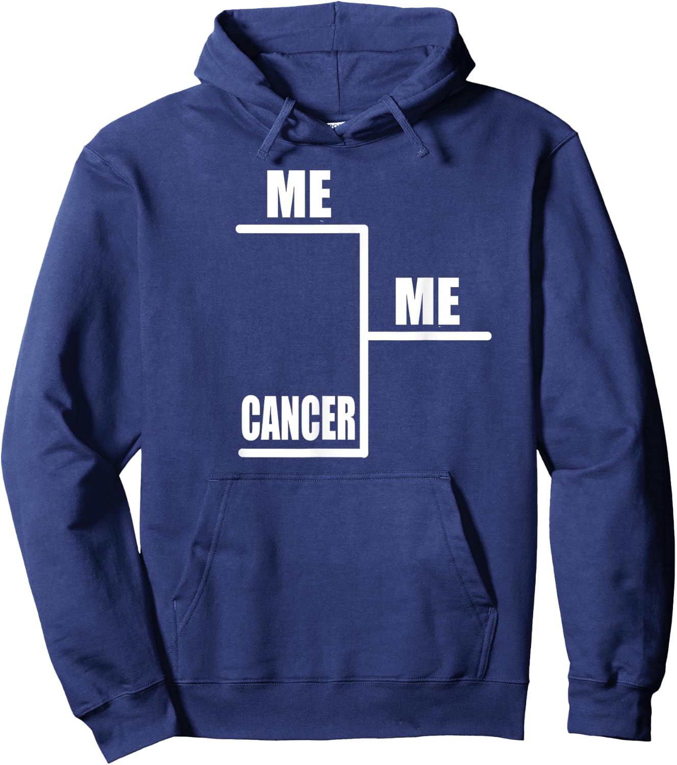 Me vs Cancer Bracket Hoodie - Hoodie | Navy