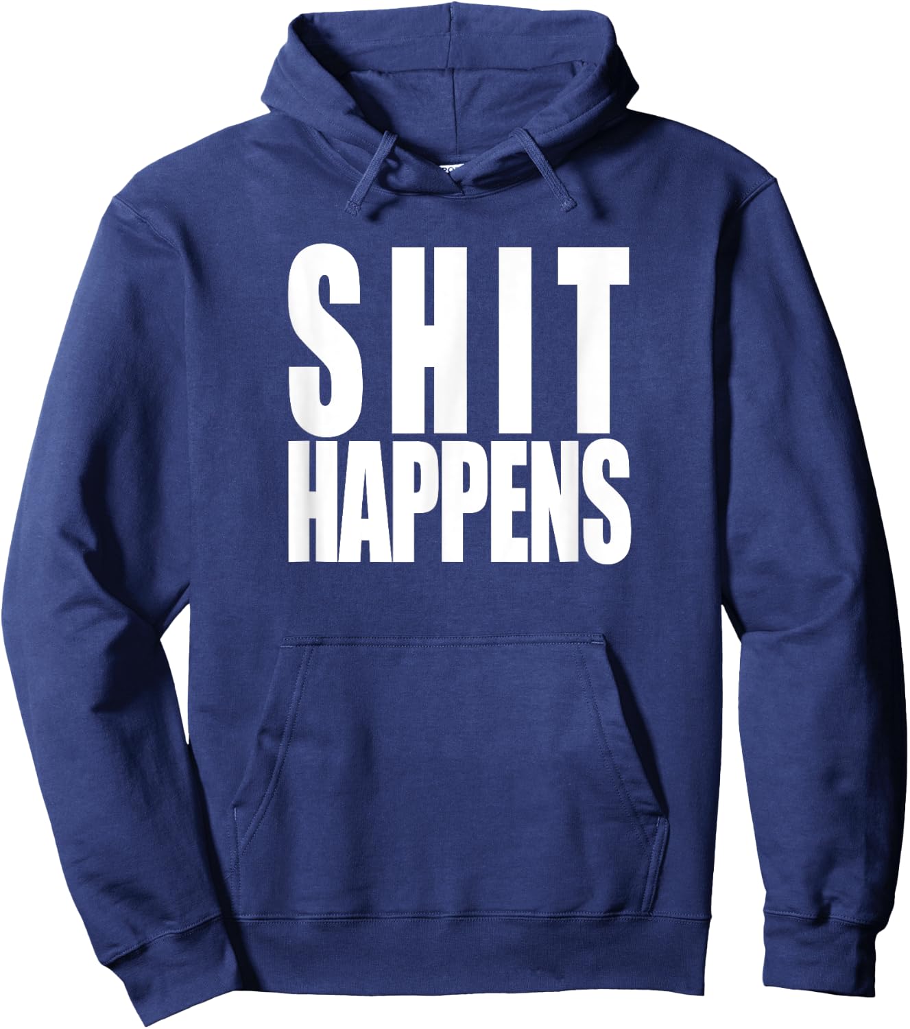 Shit Happens, funny slogan classic rock 80s 70s rose Hoodie - Hoodie | Navy