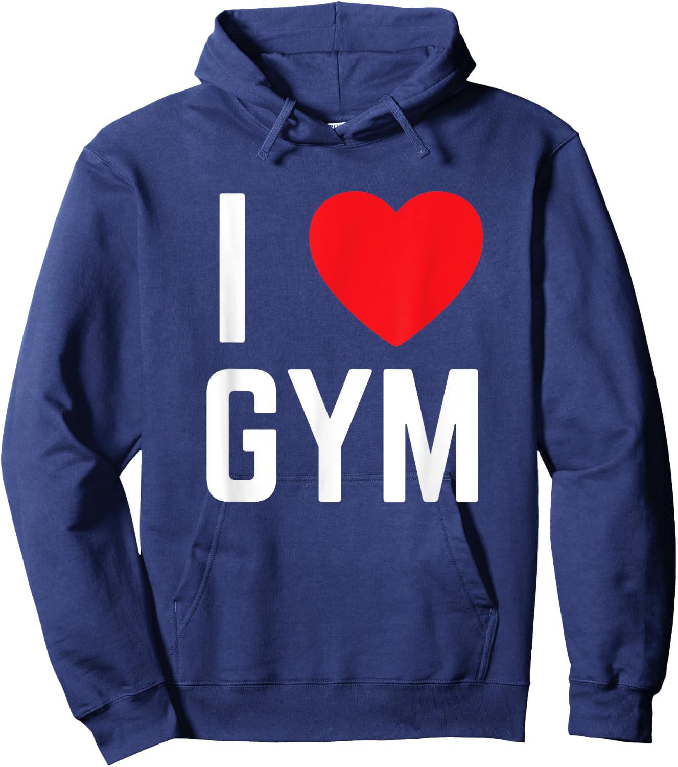 I heart gym I love gym fitness workout exercise Hoodie - Hoodie | Navy