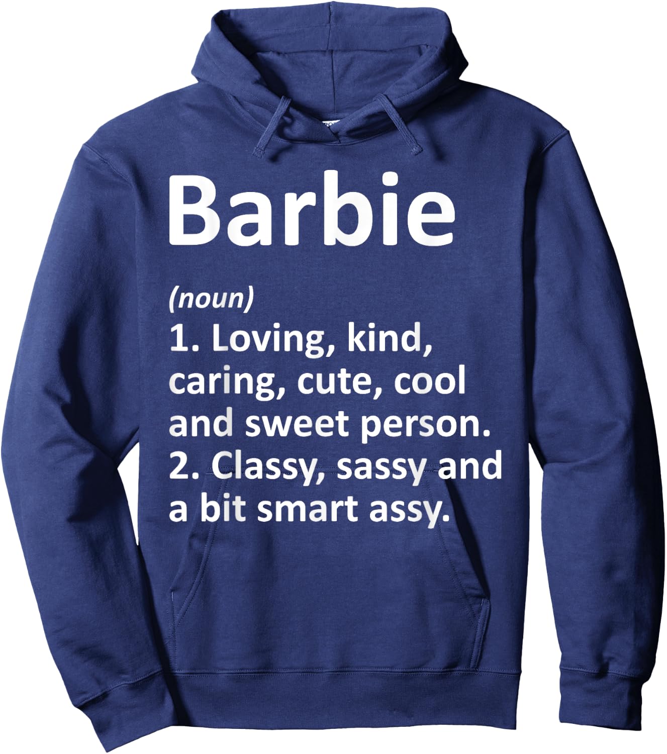 BARBIE Definition Personalized Name Funny Birthday Gift Hoodie - Hoodie | Navy