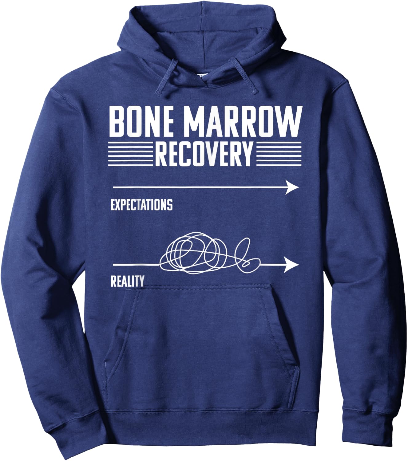 Funny Bone Marrow Transplant Organ Donor Survivor Recovery Hoodie - Hoodie | Navy