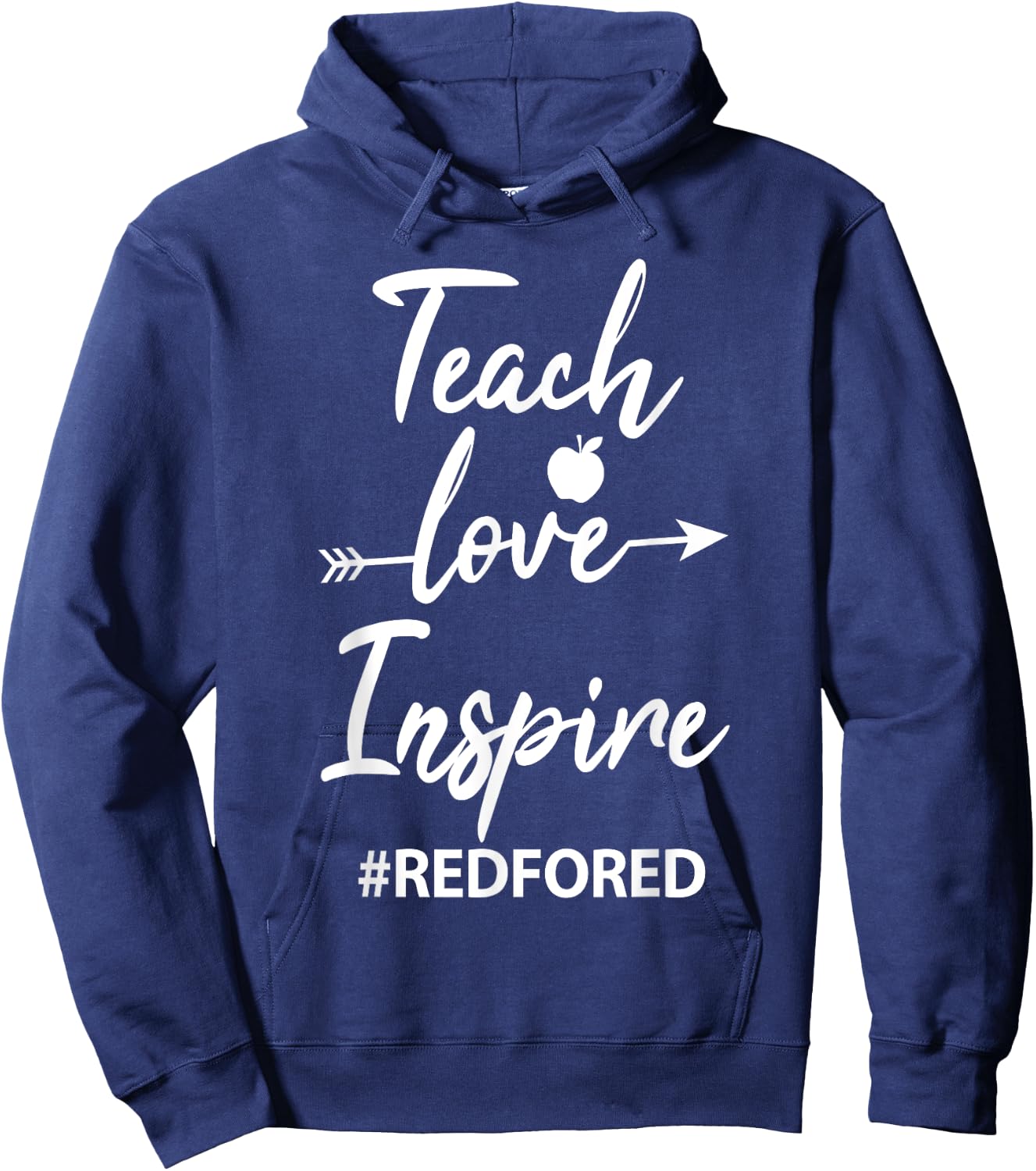 Teach Love Inspire Teacher Red For Ed Hoodie - Hoodie | Navy