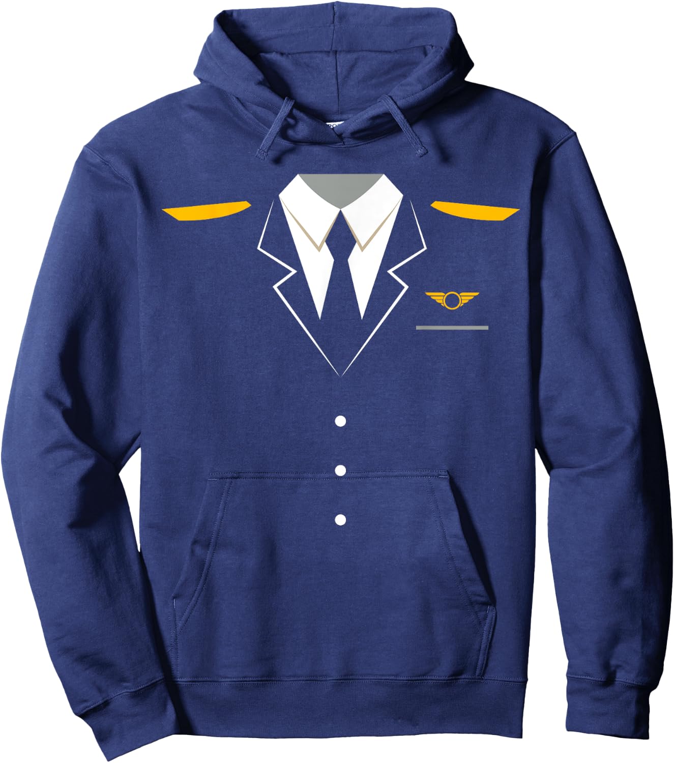 Airplane Pilot Uniform | Halloween Captain Hoodie - Hoodie | Navy