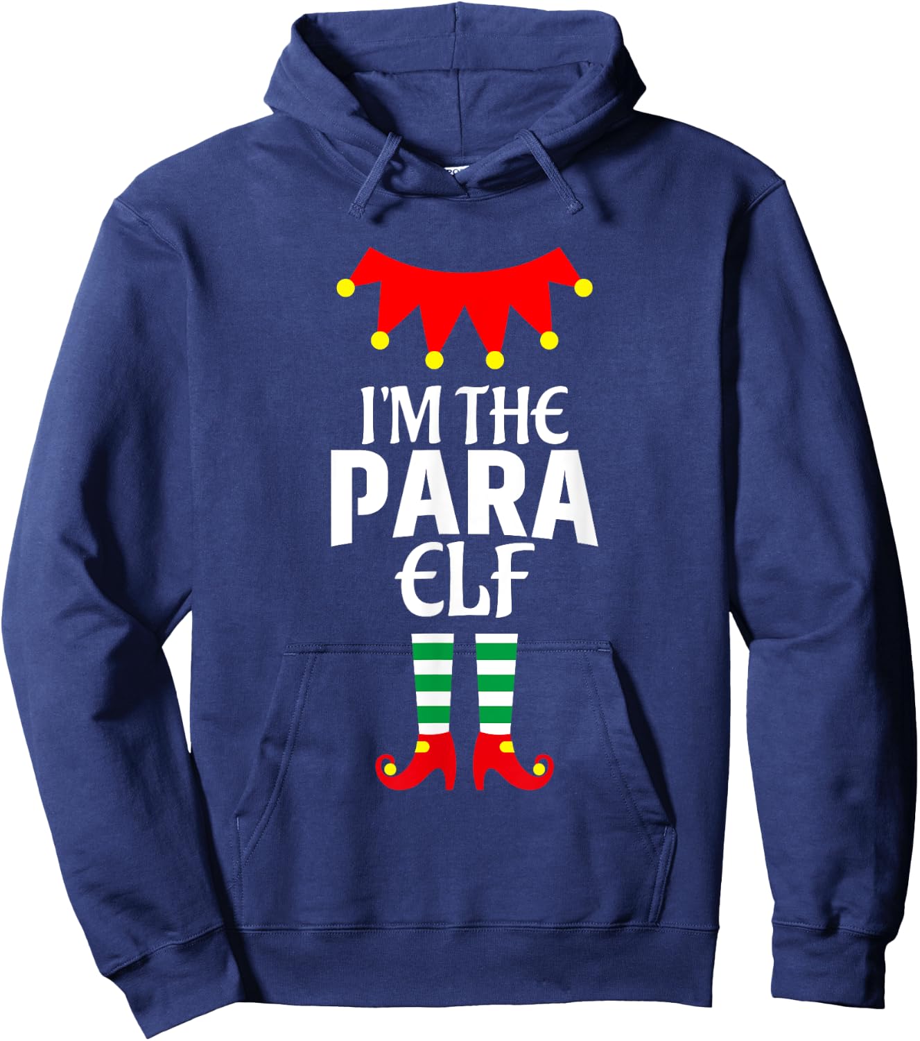 Matching Family Group Funny I'm The Para Elf Christmas Hoodie - Hoodie | Navy