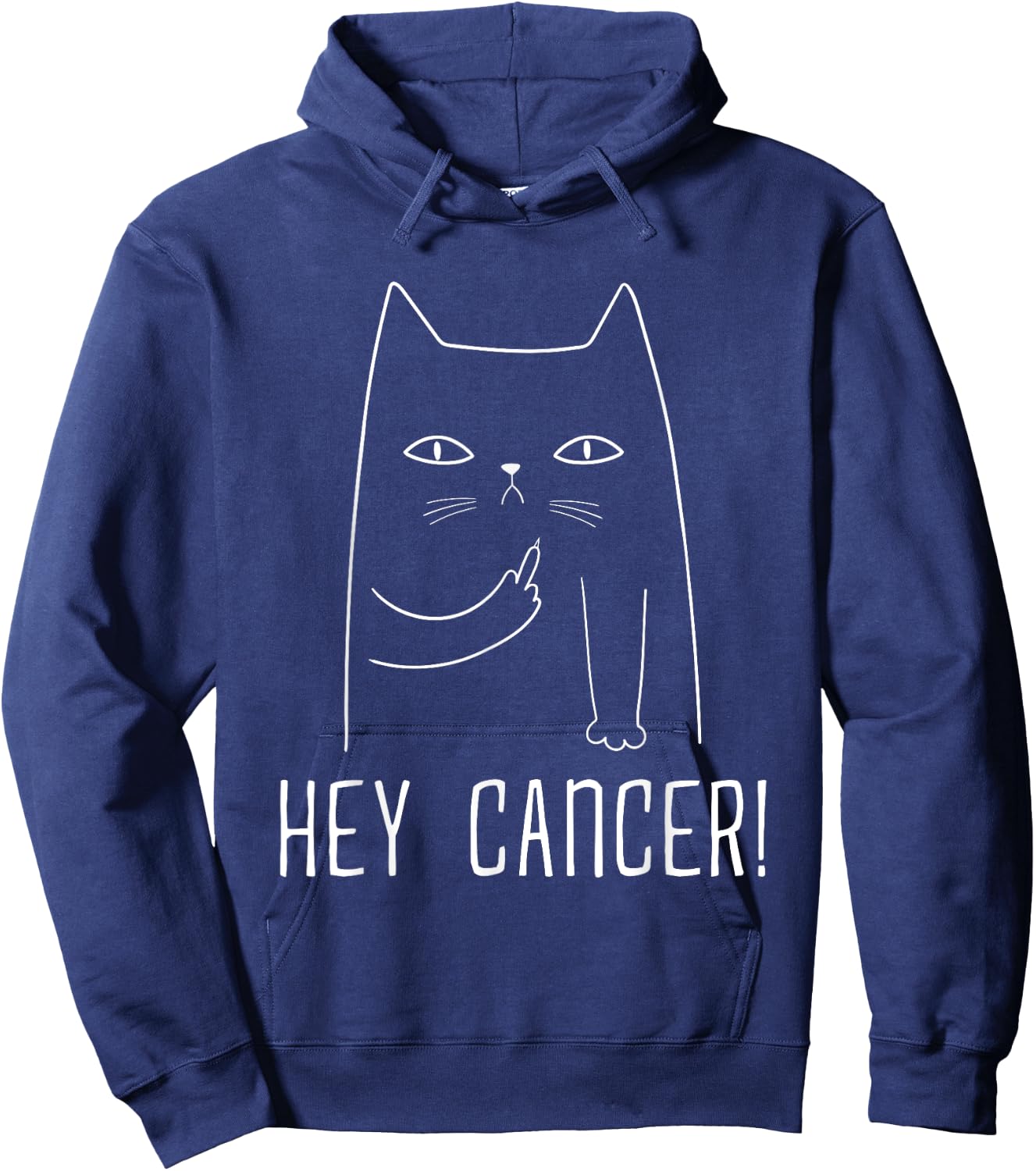 Hey Cancer F U Cancer Sucks Chemo Therapy Cancer Awareness Hoodie - Hoodie | Navy