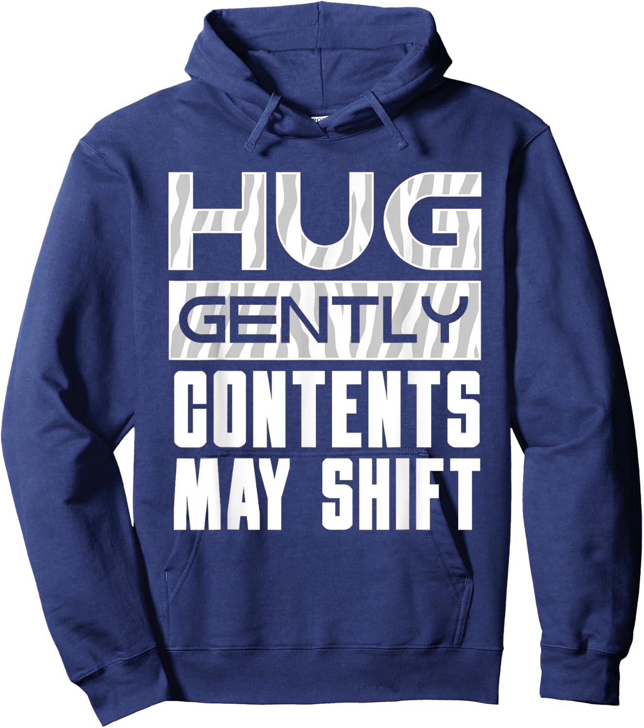 Hug Gently Ehlers Danlos Syndrome Black And White Zebra Gift Hoodie - Hoodie | Navy