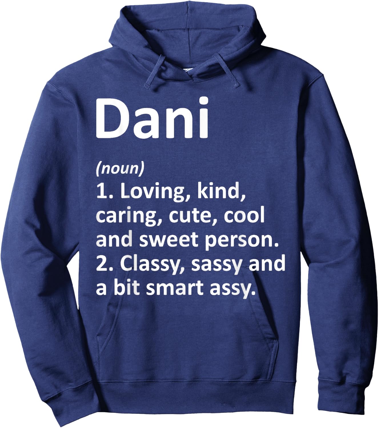 Custom Mom Wife Name Meaning Girl Christmas Women Dani Definition Personalized Name Funny Birthday Hoodie - Hoodie | Navy