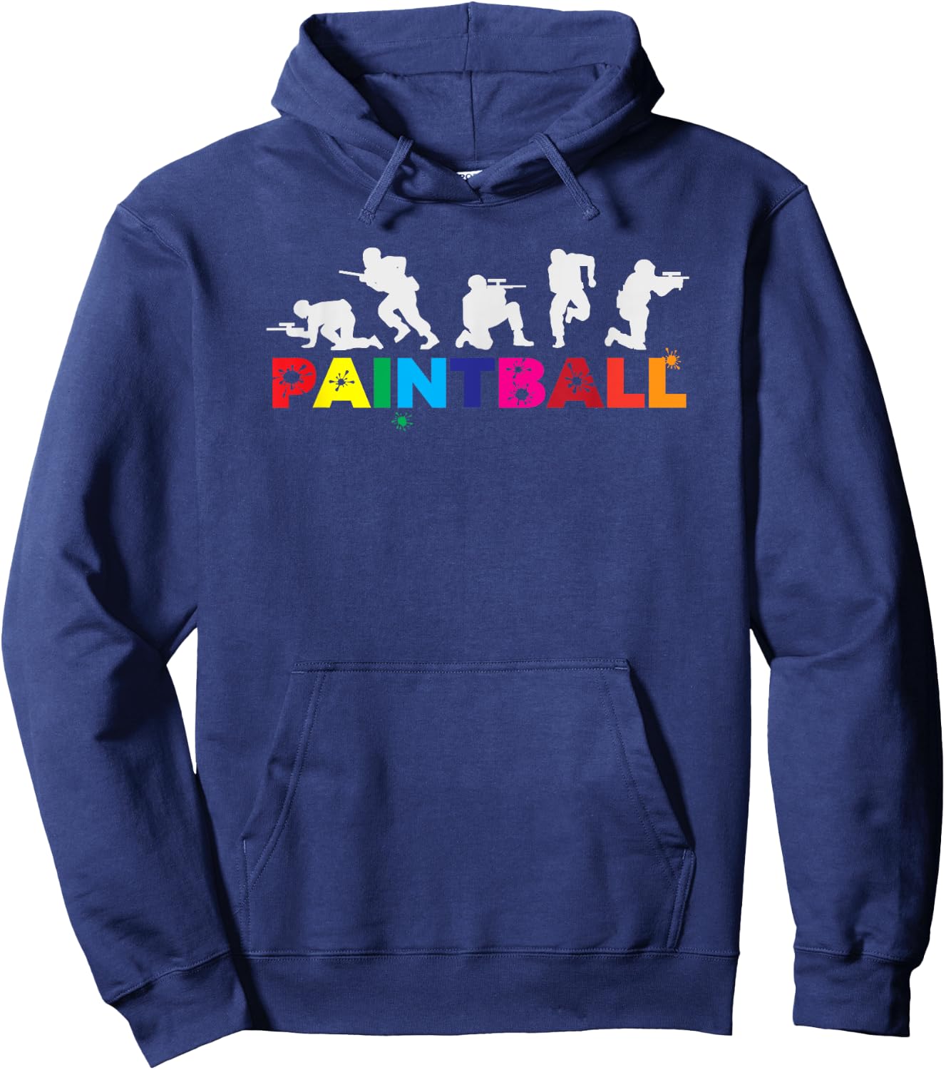 Cool Retro Paintball Player Splatter Paintball Gift Hoodie - Hoodie | Navy