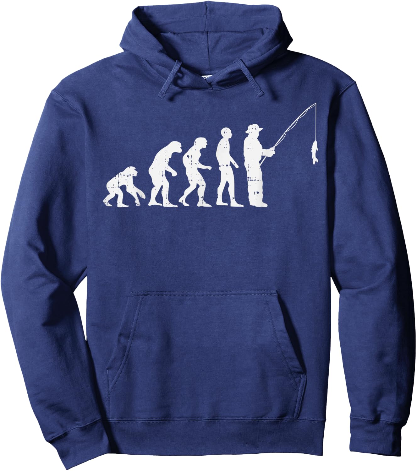 Evolution Of Man Fishing Funny Angling Fisherman Angler Gift Hoodie - Hoodie | Navy