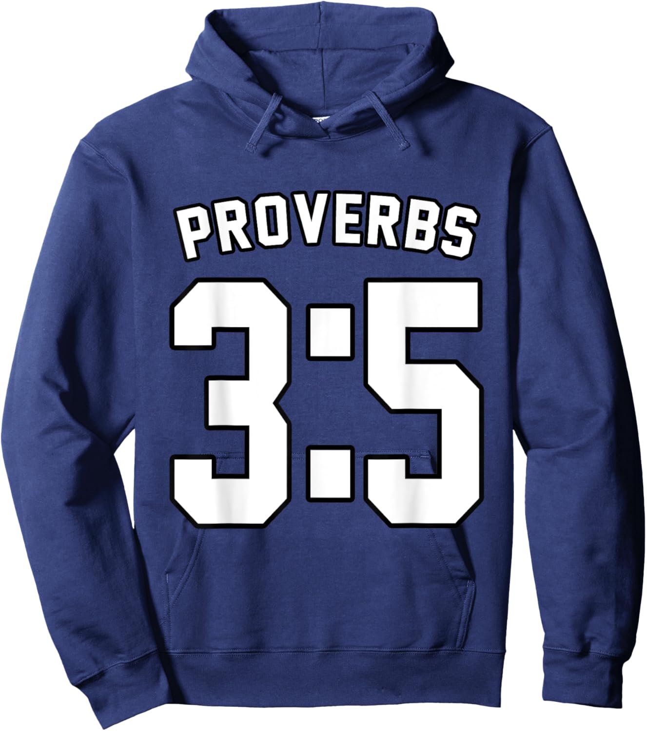 Proverbs 3:5 Sports Jersey Christian Motivation Apparel Hoodie - Hoodie | Navy