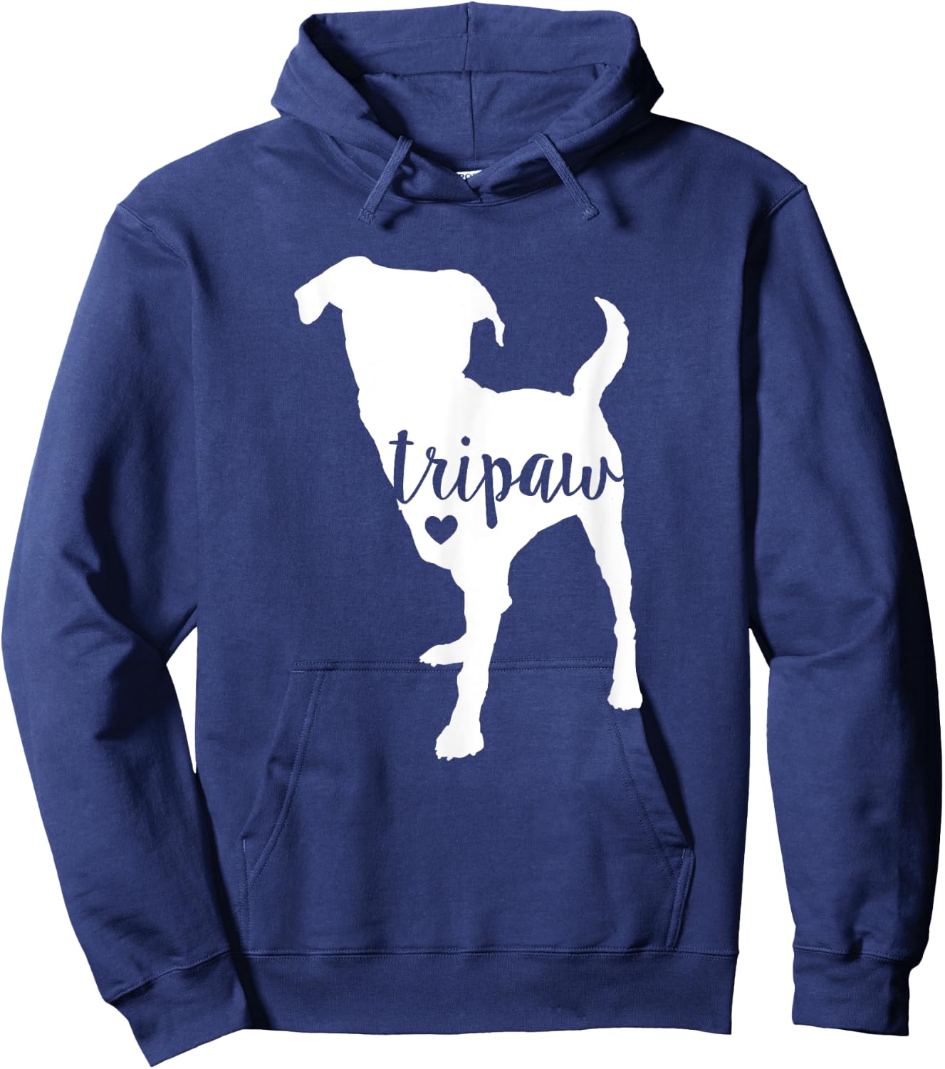 Tripaw Dog, Three Legged Dog, Tripaw Mom, Tripod Dog Hoodie - Hoodie | Navy