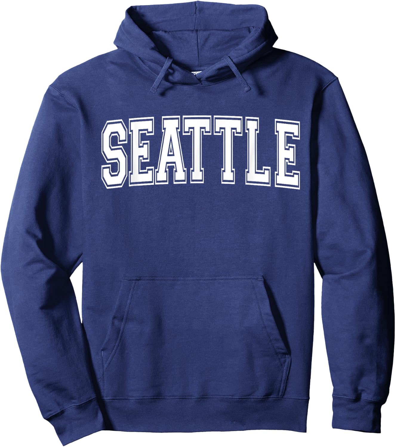 SEATTLE WA WASHINGTON USA Vintage Sports Varsity Style Hoodie - Hoodie | Navy