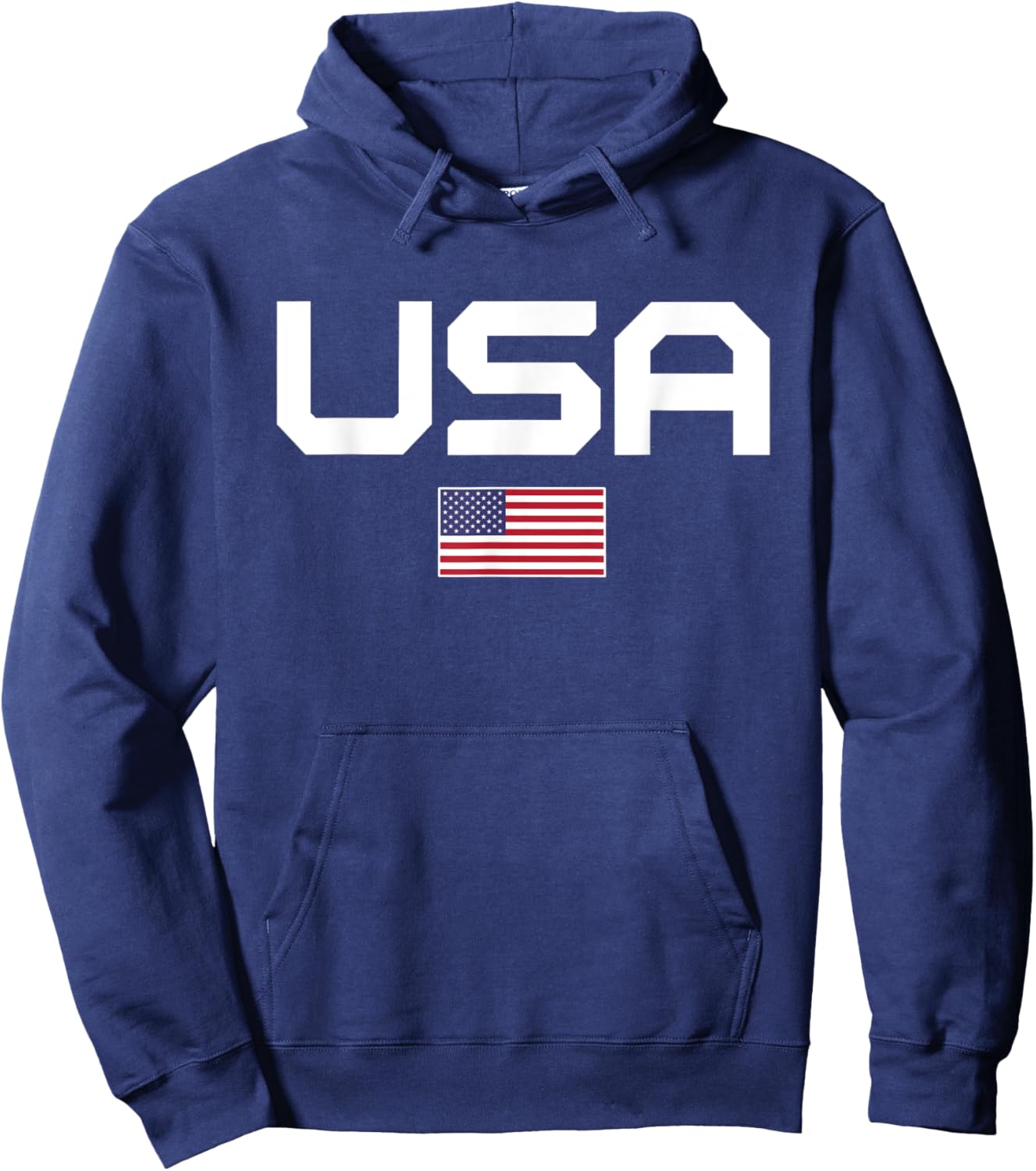 American Flag Cool Patriotic Men Women 4th of July USA Flag Hoodie - Hoodie | Navy