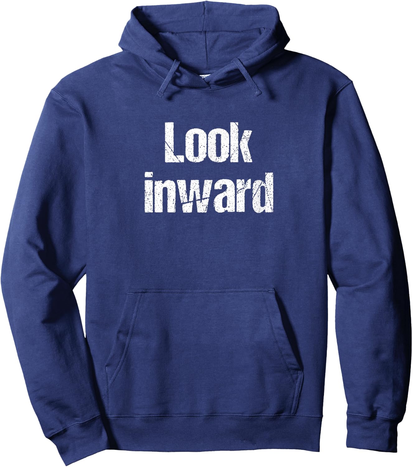 Self-Reflection Consultation Meditation Shirt with Inward Look Inwards Hoodie - Hoodie | Navy
