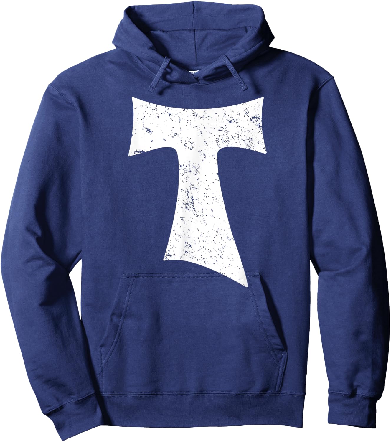 Tau Cross Franciscan Saint Anthony's Cross Catholic Hoodie - Hoodie | Navy