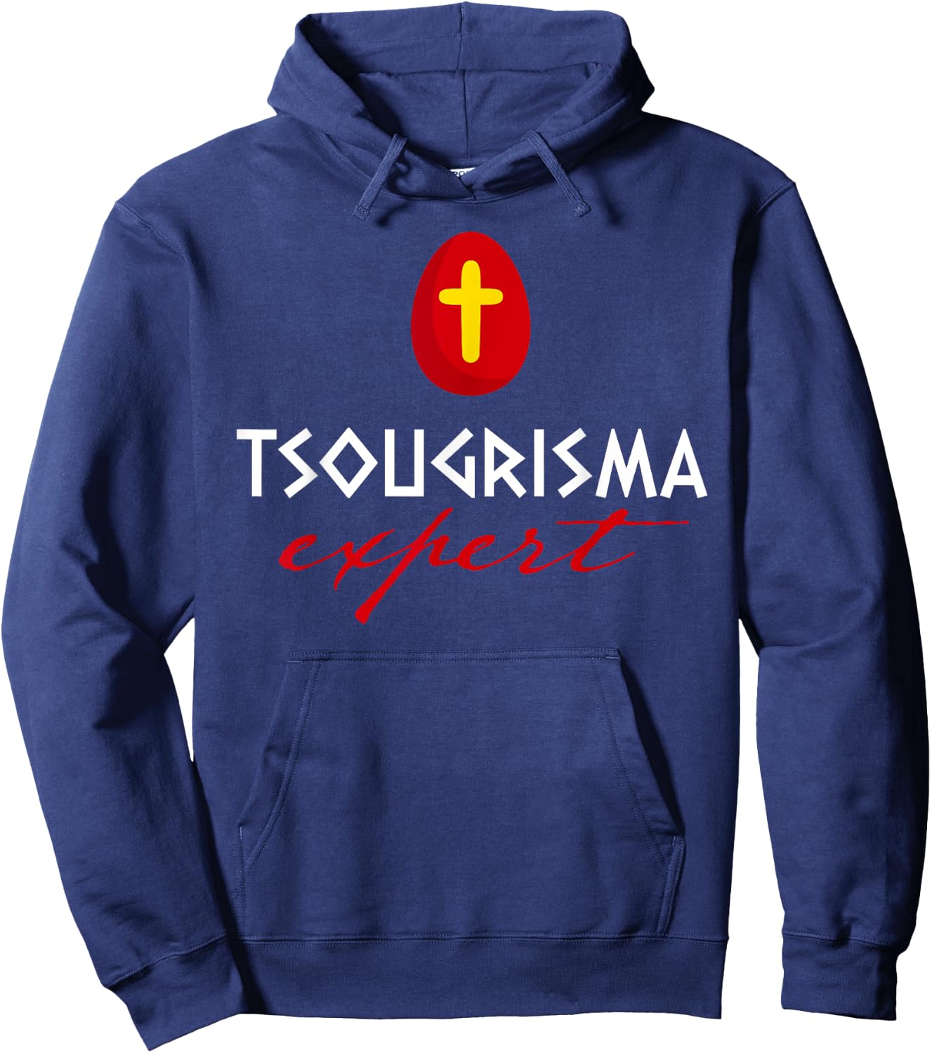 Christos Anesti Funny Greek Easter Tsougrisma Red Egg Game Hoodie - Hoodie | Navy