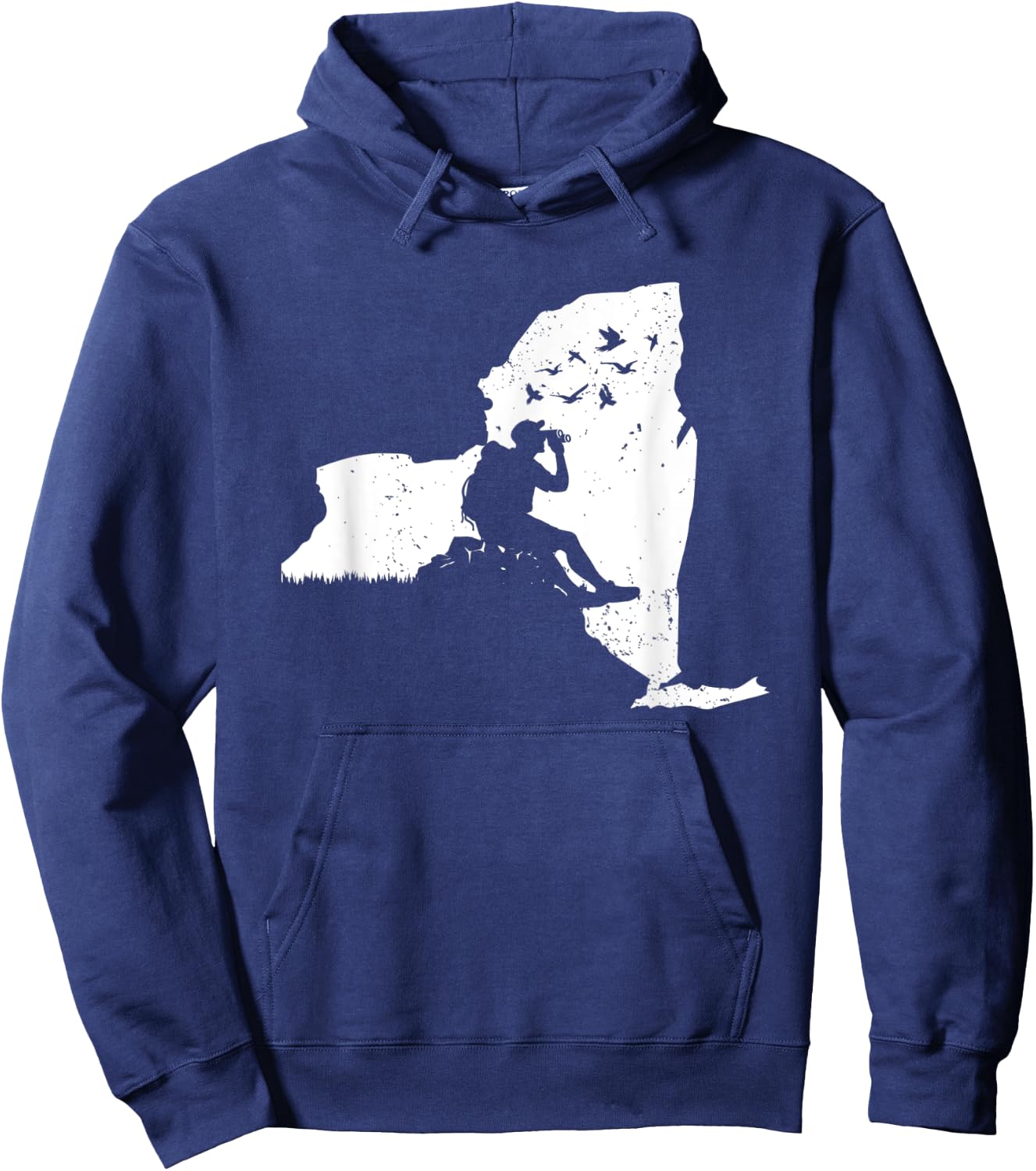 New York Bird Watching Design Birding Binoculars Birdwatcher Hoodie - Hoodie | Navy