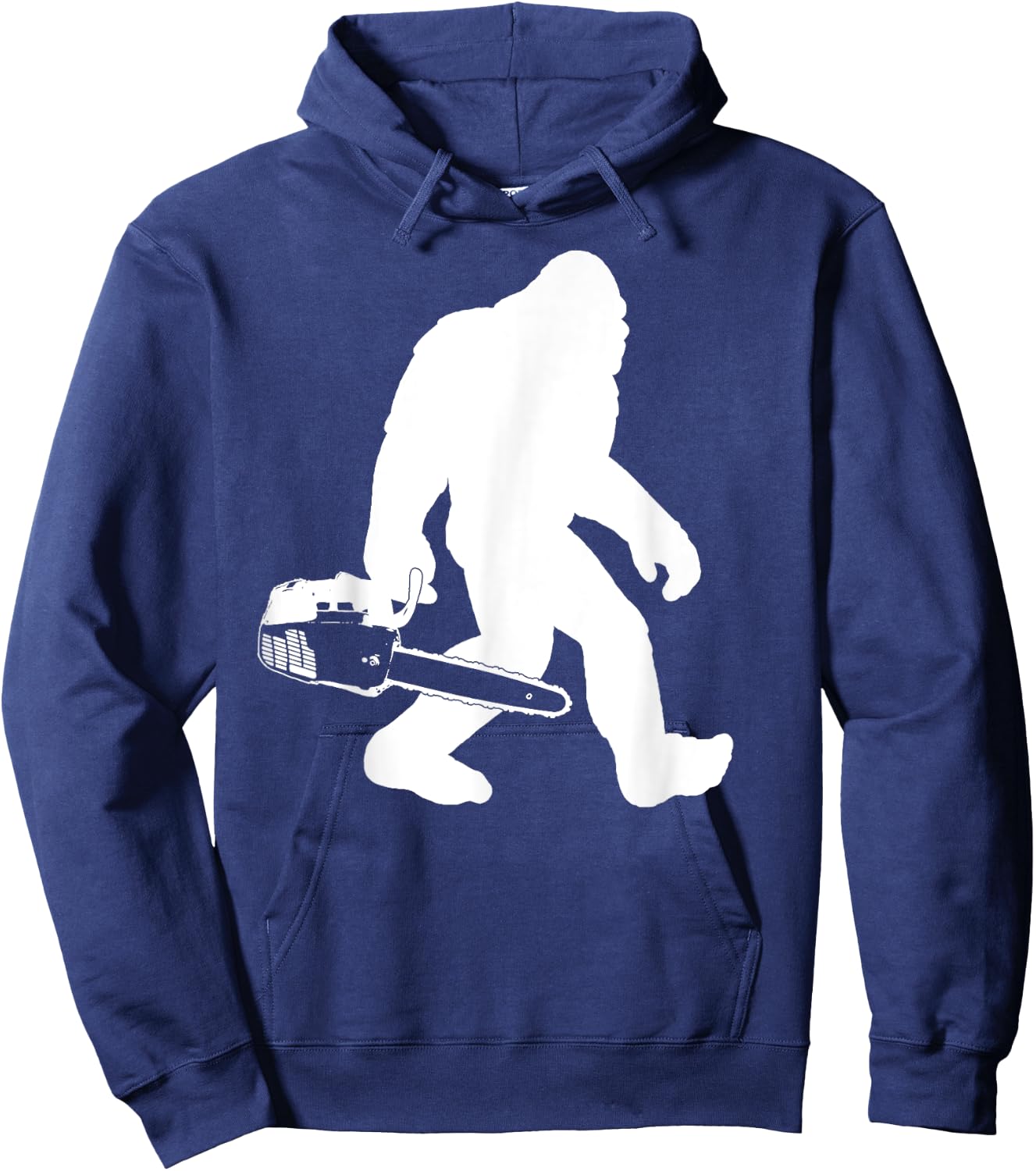 Lumberjack Bigfoot Chainsaw Sasquatch Logger Funny Hoodie - Hoodie | Navy