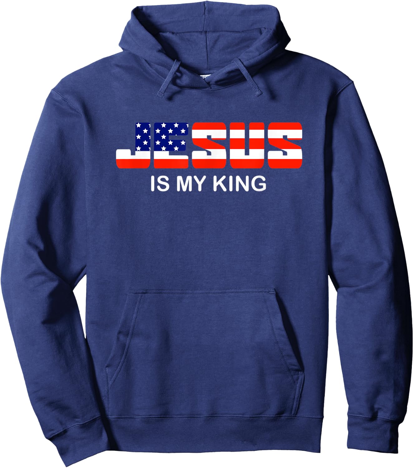 Jesus is my King | Jesus Christ Election Sign Christian Hoodie - Hoodie | Navy