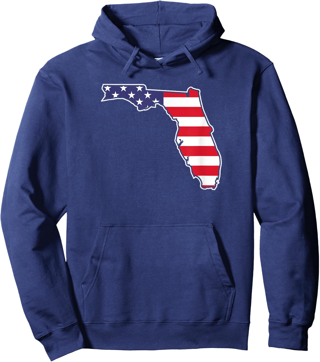 Florida USA Flag State Outline Patriotic American Women Kids Men Hoodie - Hoodie | Navy