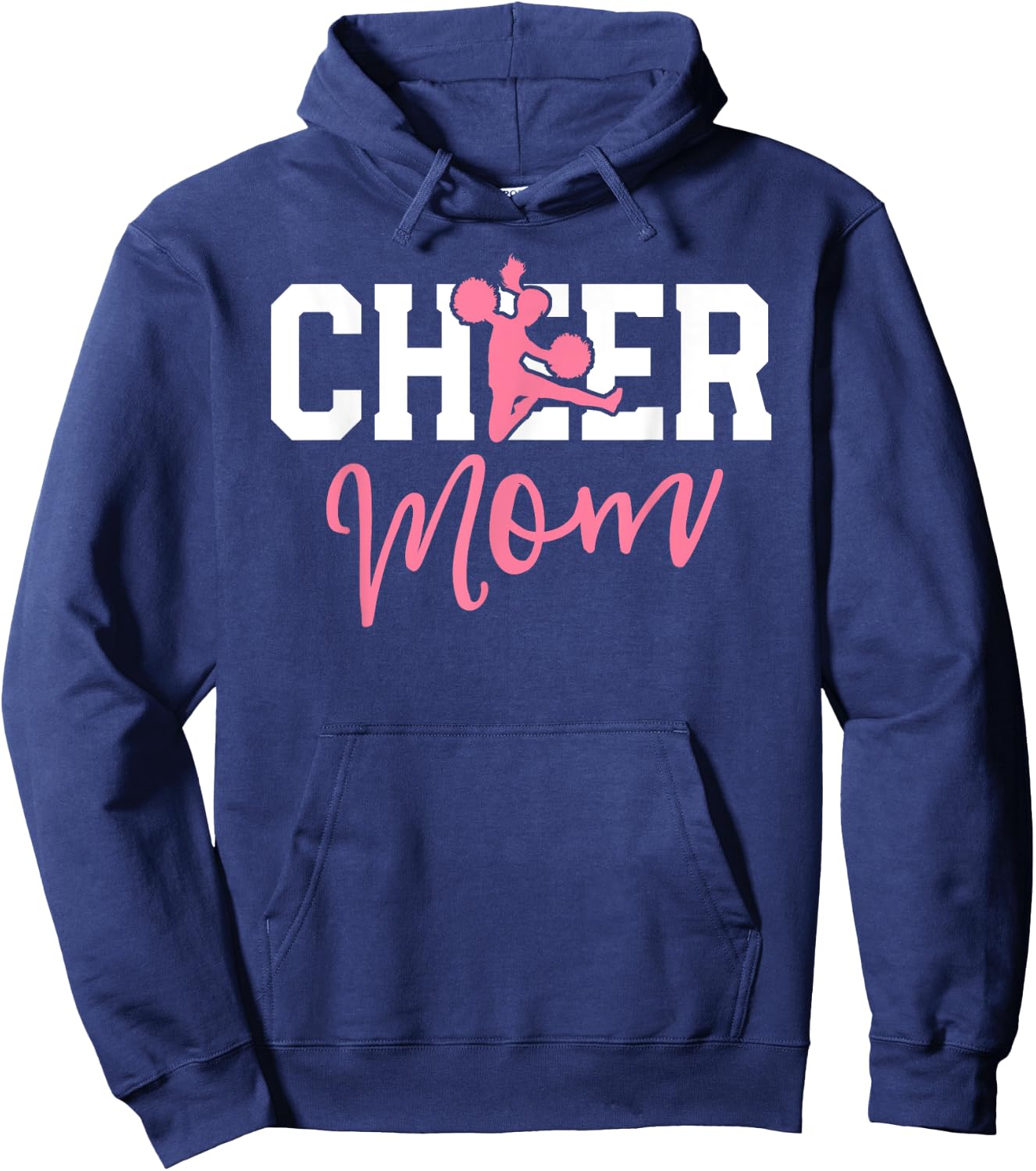 Pink Cheerleader Mom Shirt Cheer Mom Gifts Mama Mother Hoodie - Hoodie | Navy