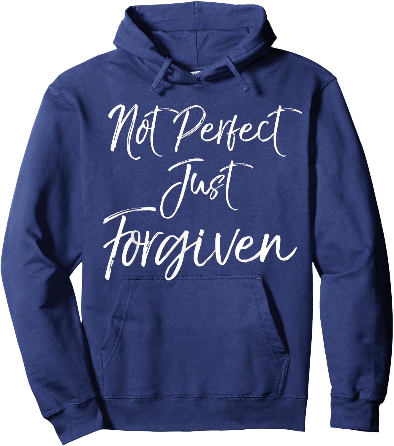 Cute Baptism Gift Christians Not Perfect Just Forgiven Hoodie - Hoodie | Navy