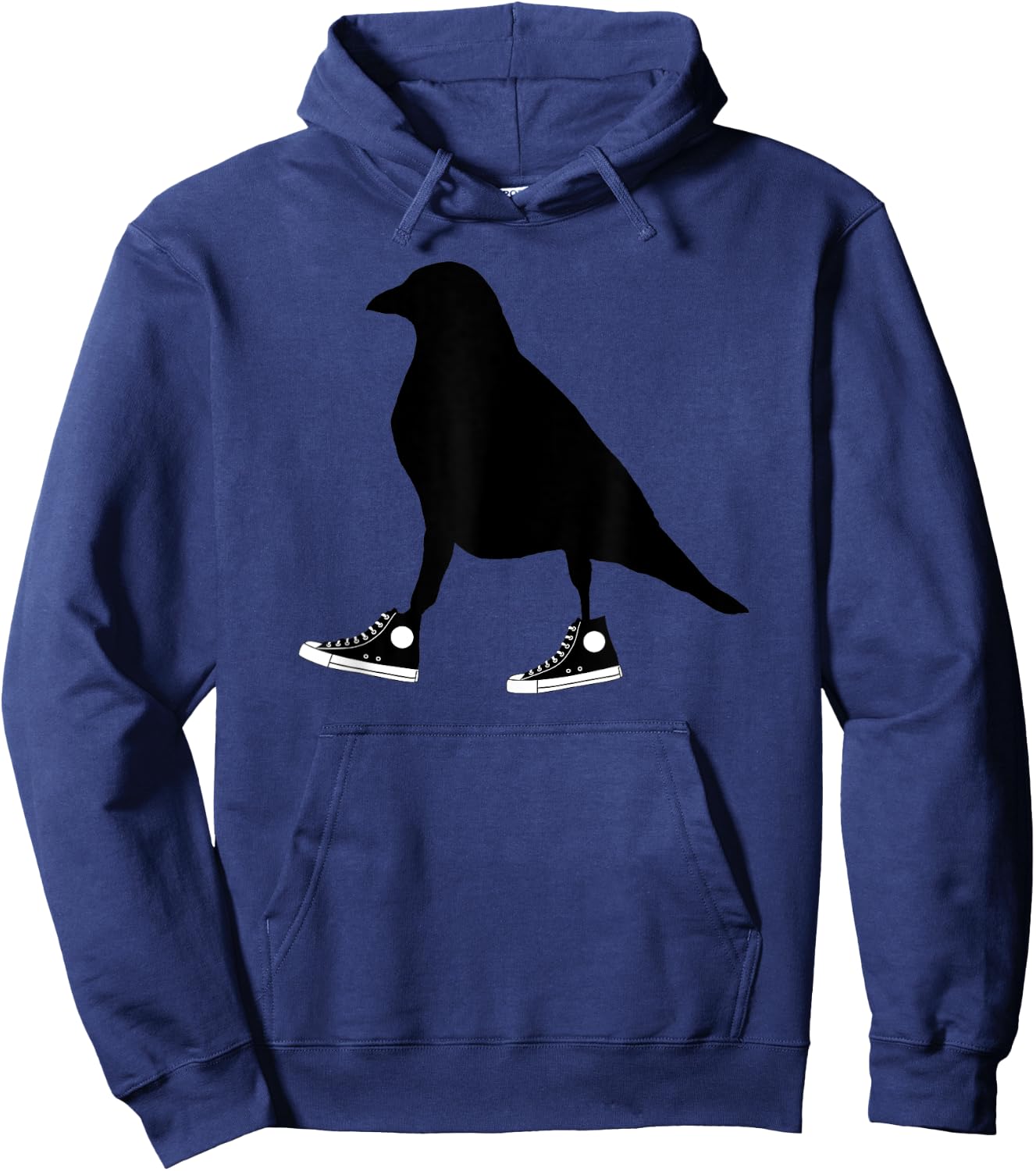 Funny Crow In Tennis Shoes Ornithology Novelty Bird Design Hoodie - Hoodie | Navy