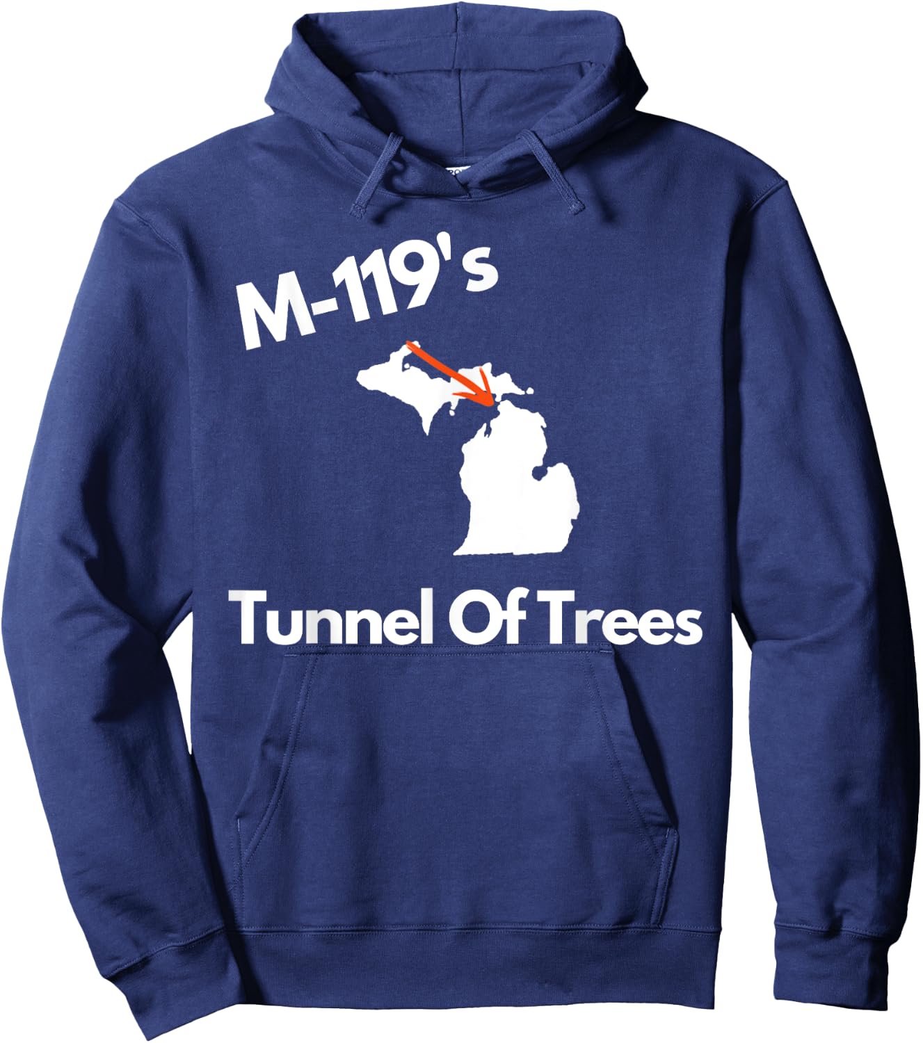 Michigan Michigander Great Lakes M-119 Tunnel Of Trees Gift Hoodie - Hoodie | Navy