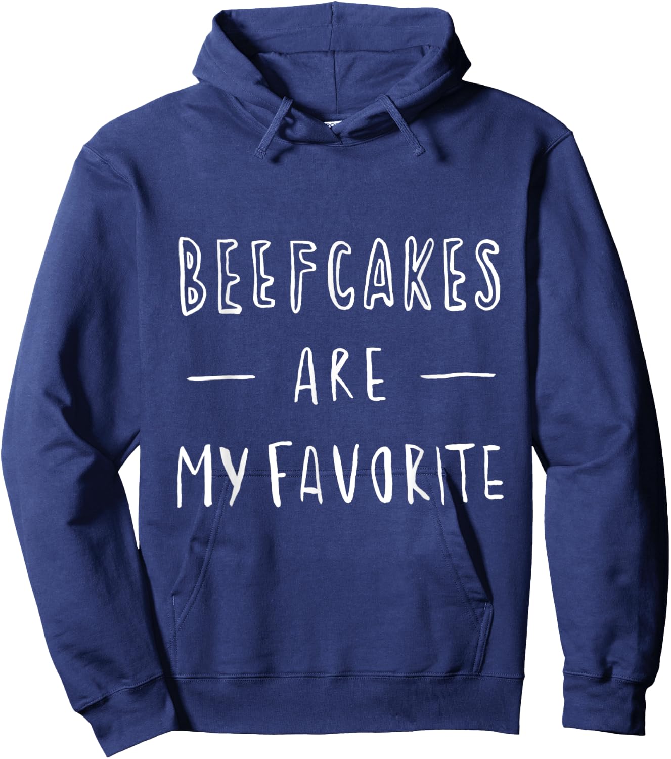 BEEFCAKES ARE MY FAVORITE - Funny Slogan Gym Sports Hoodie - Hoodie | Navy