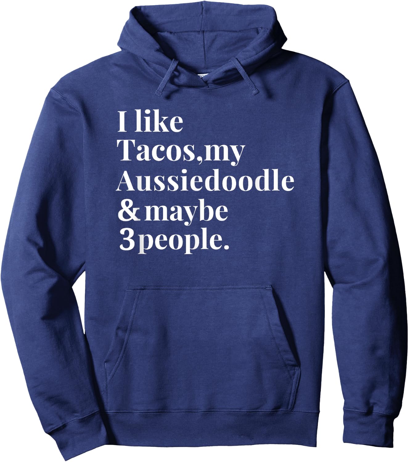 Aussiedoodle Mom Owner Funny Dog Tacos Lover Women Men Gift Hoodie - Hoodie | Navy