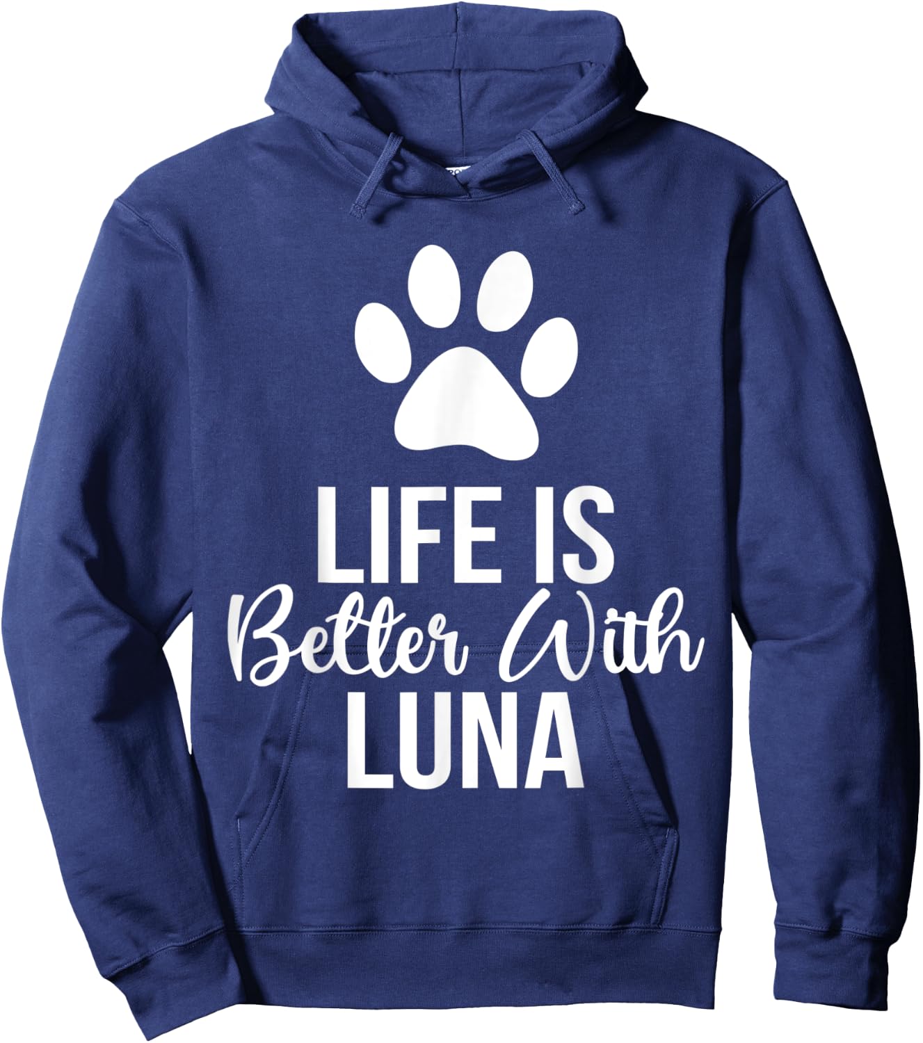 Life Is Better With Luna Pet Dog Owner Women Hoodie - Hoodie | Navy