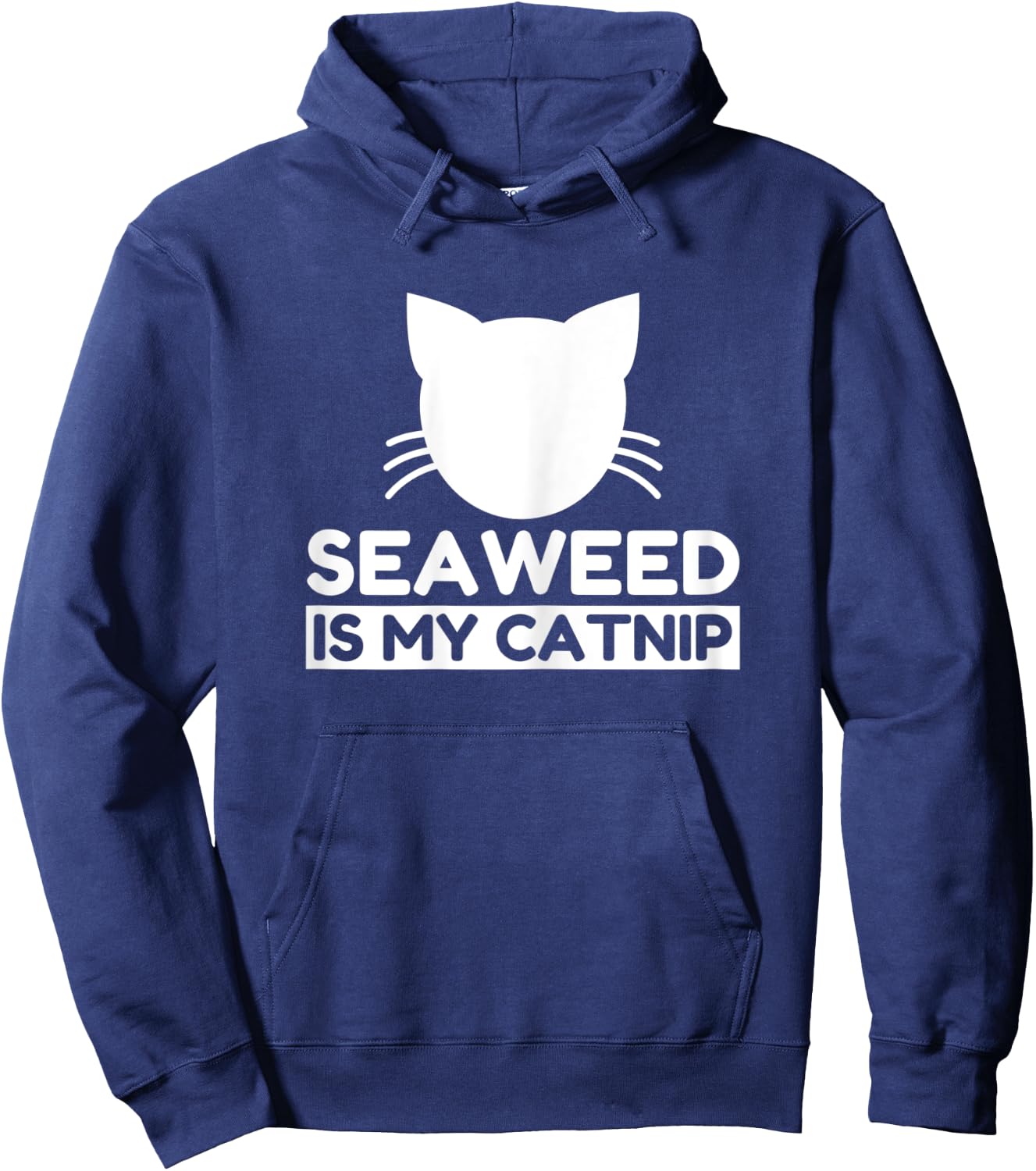 Seaweed Lover Funny Cute Cat Gifts Women Kids Hoodie - Hoodie | Navy