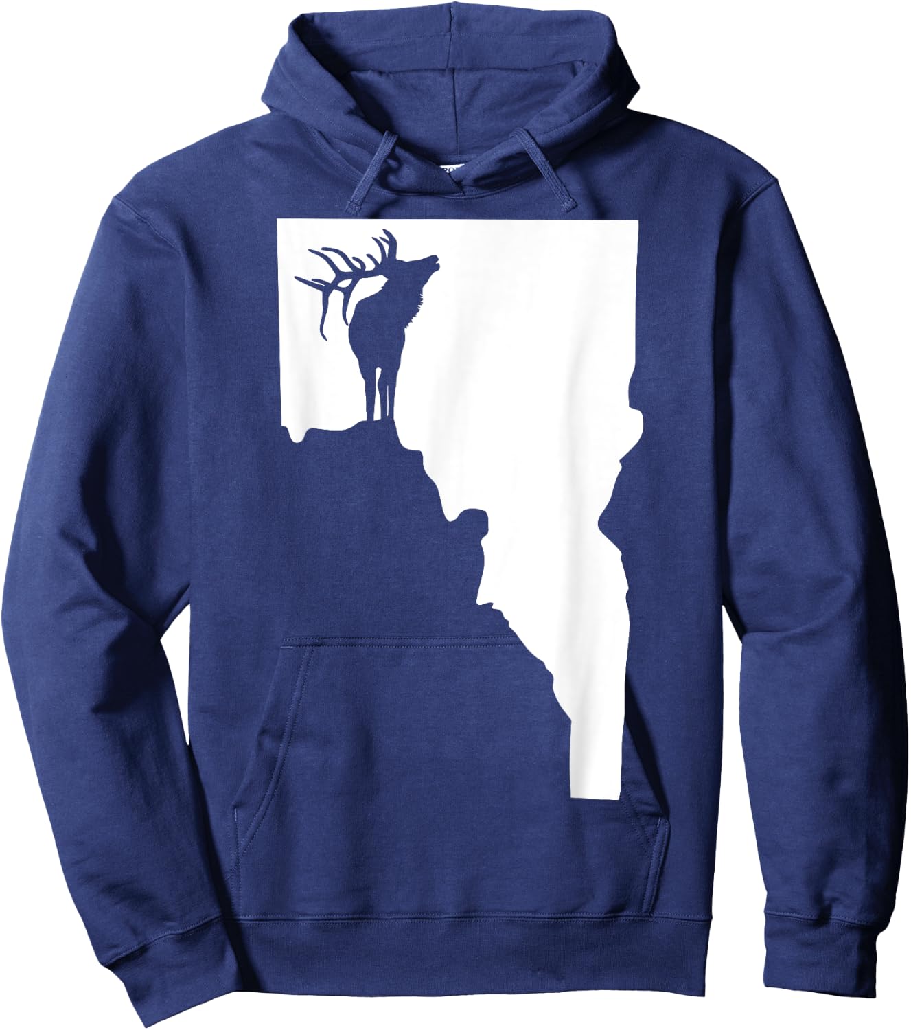 Upside Down Idaho Elk Hoodie - Hoodie | Navy