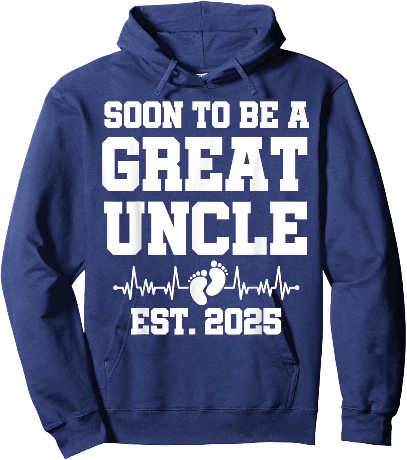Soon To Be A Great Uncle Est. 2025 - Pregnancy Announcement Hoodie - Hoodie | Navy