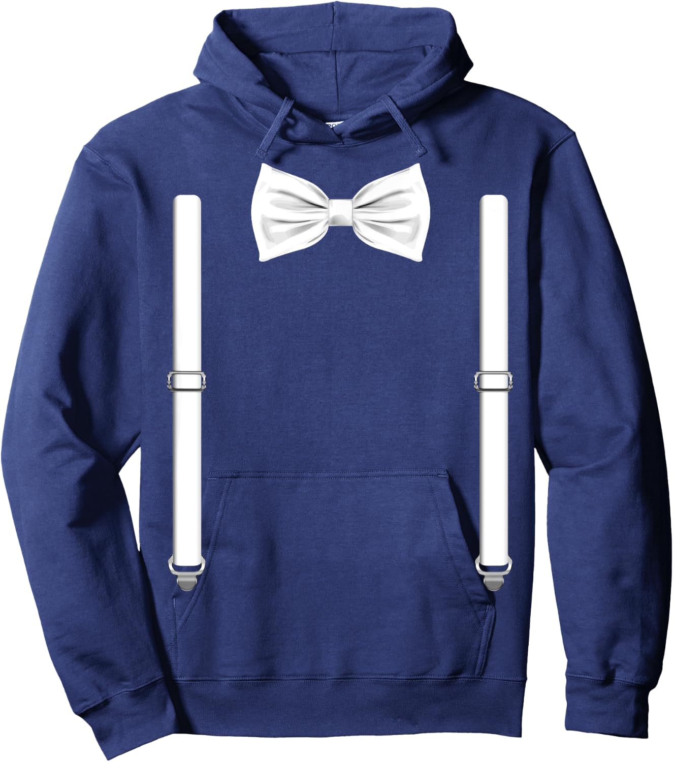 Bow Tie With Suspenders Funny Wedding And Special Occasions Hoodie - Hoodie | Navy