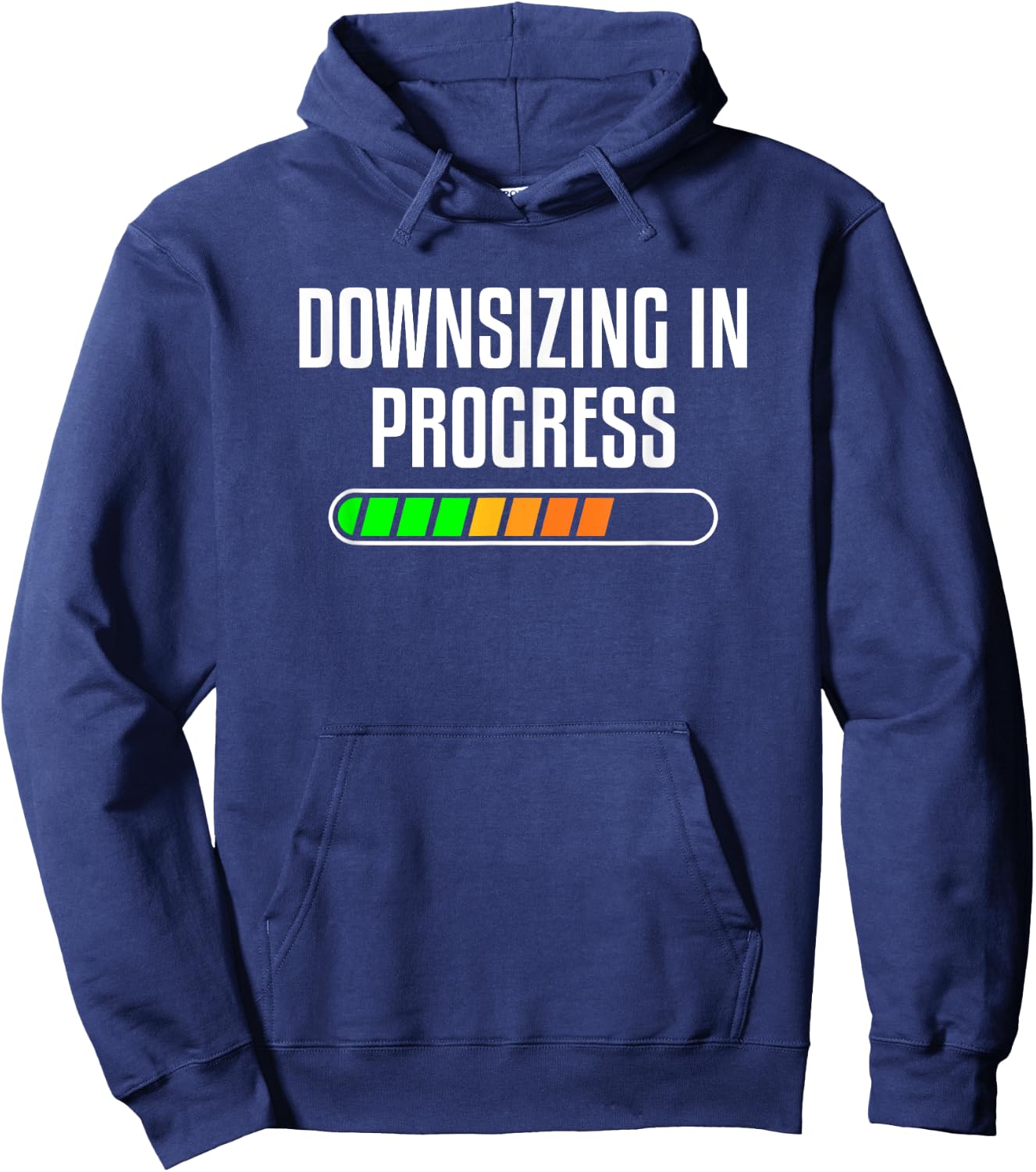 Downsizing In Progress Motivational Body Fitness Gym Workout Hoodie - Hoodie | Navy