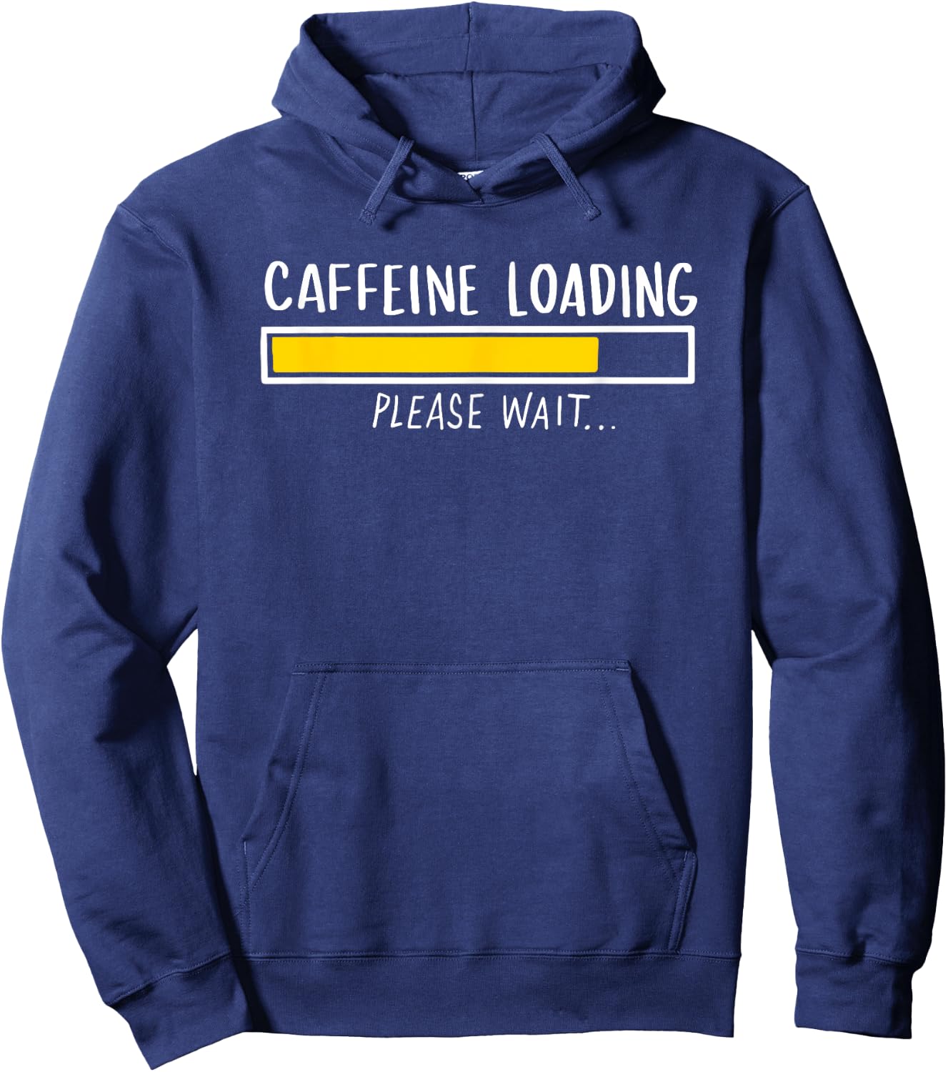 Funny Coffee Lover Gift - Coffee Saying Caffeine Loading Hoodie - Hoodie | Navy