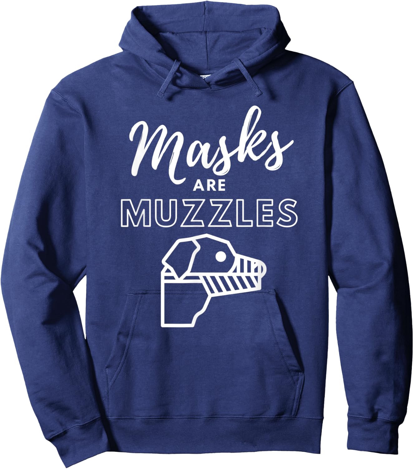 Masks Are Muzzles - Funny Dog Muzzle Meme Human Sheep Muzzle Hoodie - Hoodie | Navy