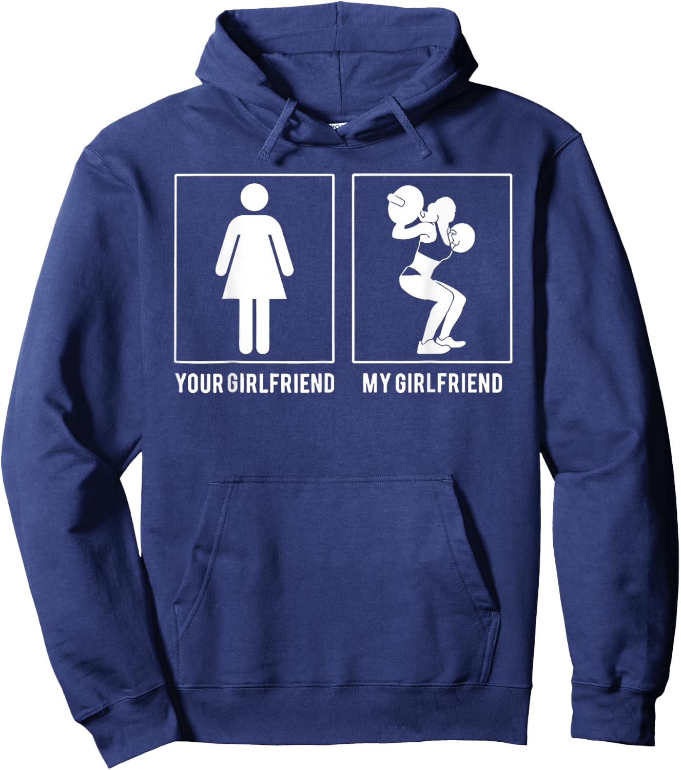 Your Girlfriend My Girlfriend Weight Lifting Hoodie - Hoodie | Navy
