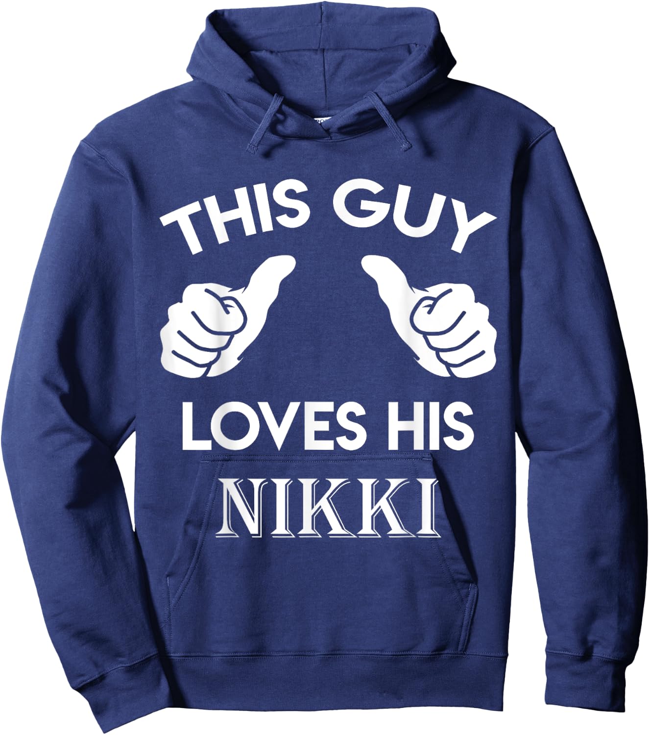 This guy loves his NIKKI gift valentine heart belongs 3 Hoodie - Hoodie | Navy
