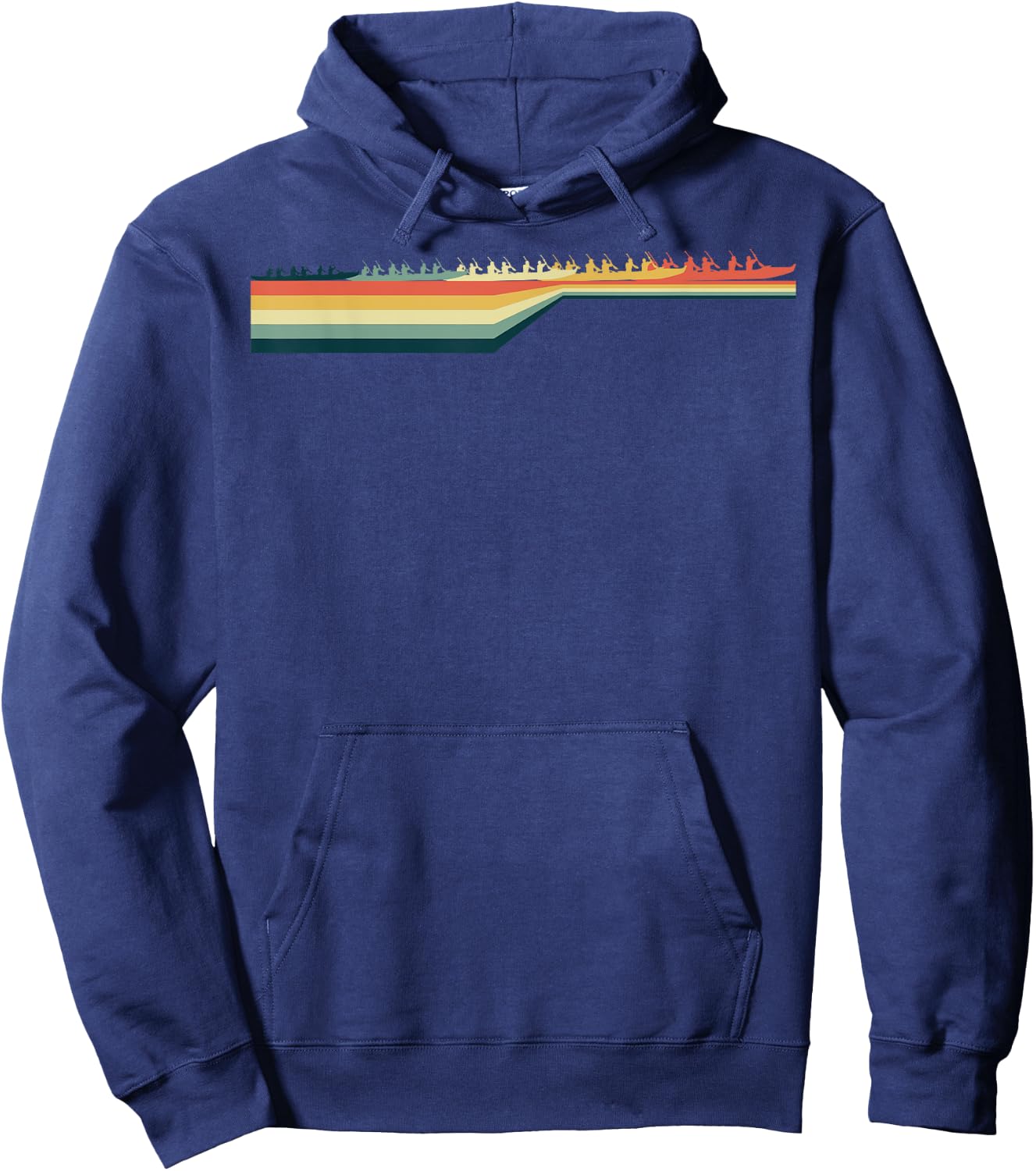 OUTRIGGER CANOEING Funny Gift Vintage Retro Hoodie - Hoodie | Navy