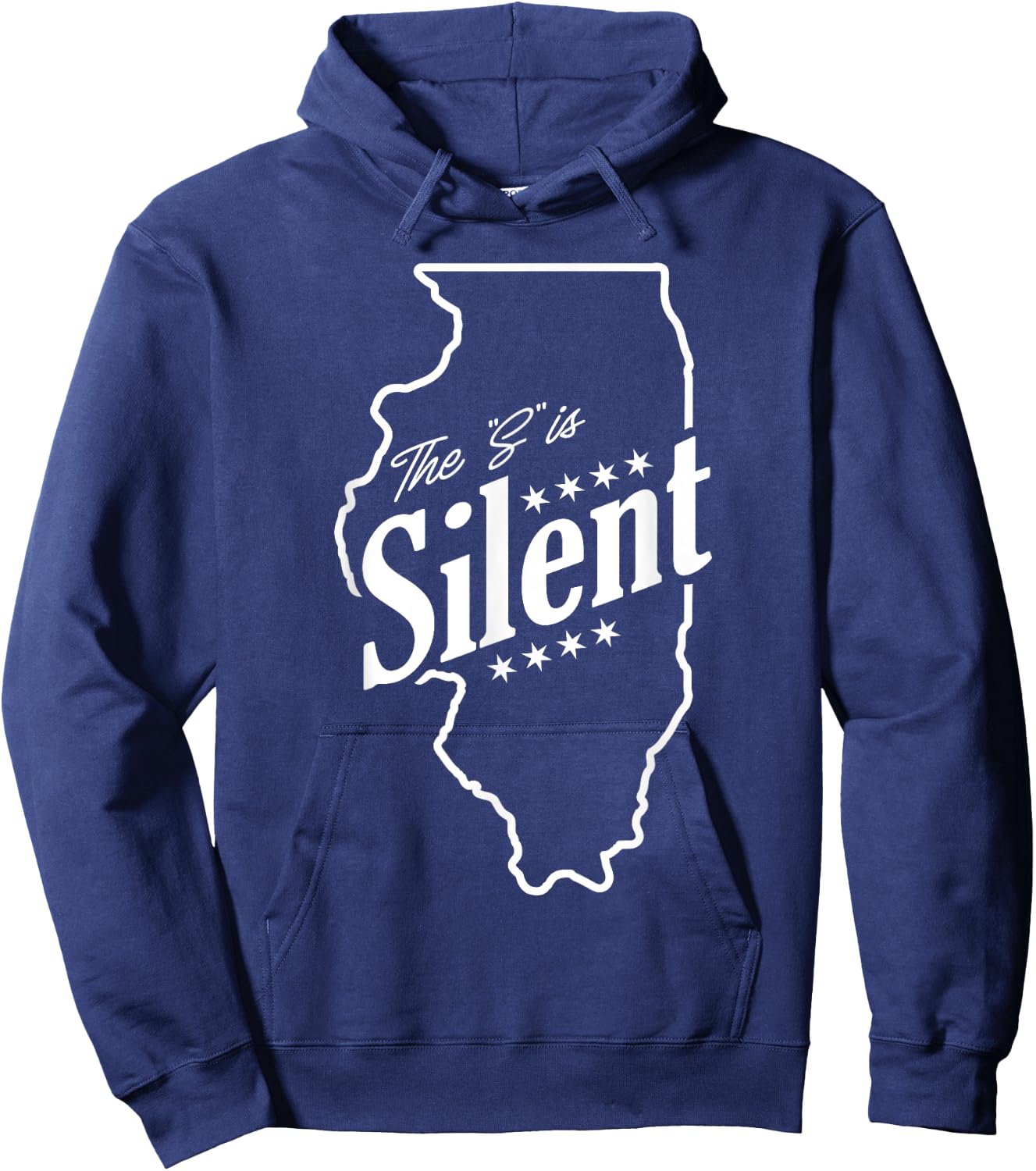 Illinois - The "S" is Silent Hoodie - Hoodie | Navy