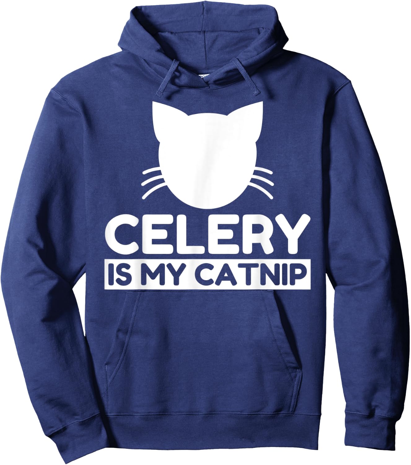 Celery Lover Funny Cute Cat Gifts Men Women Kids Hoodie - Hoodie | Navy