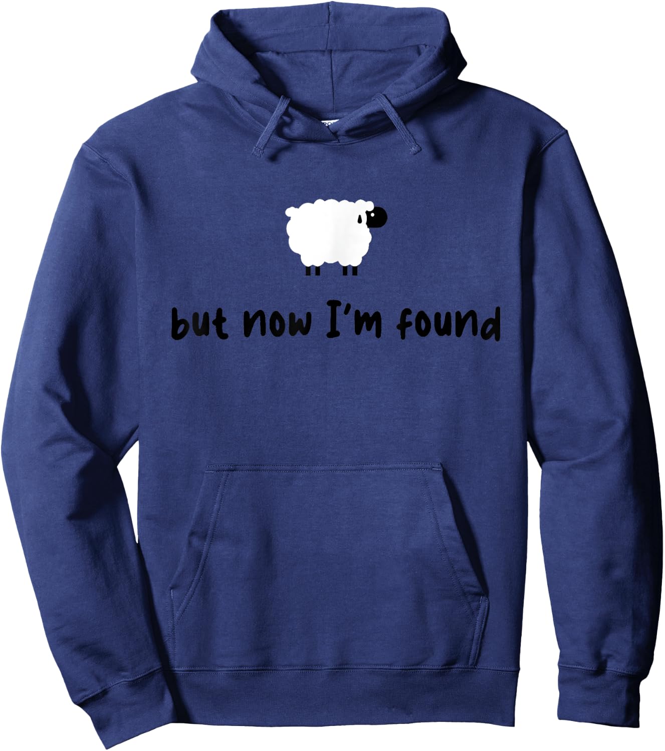 Vintage Retro Sheep But Now I'm Found Funny Saying Quote Hoodie - Hoodie | Navy