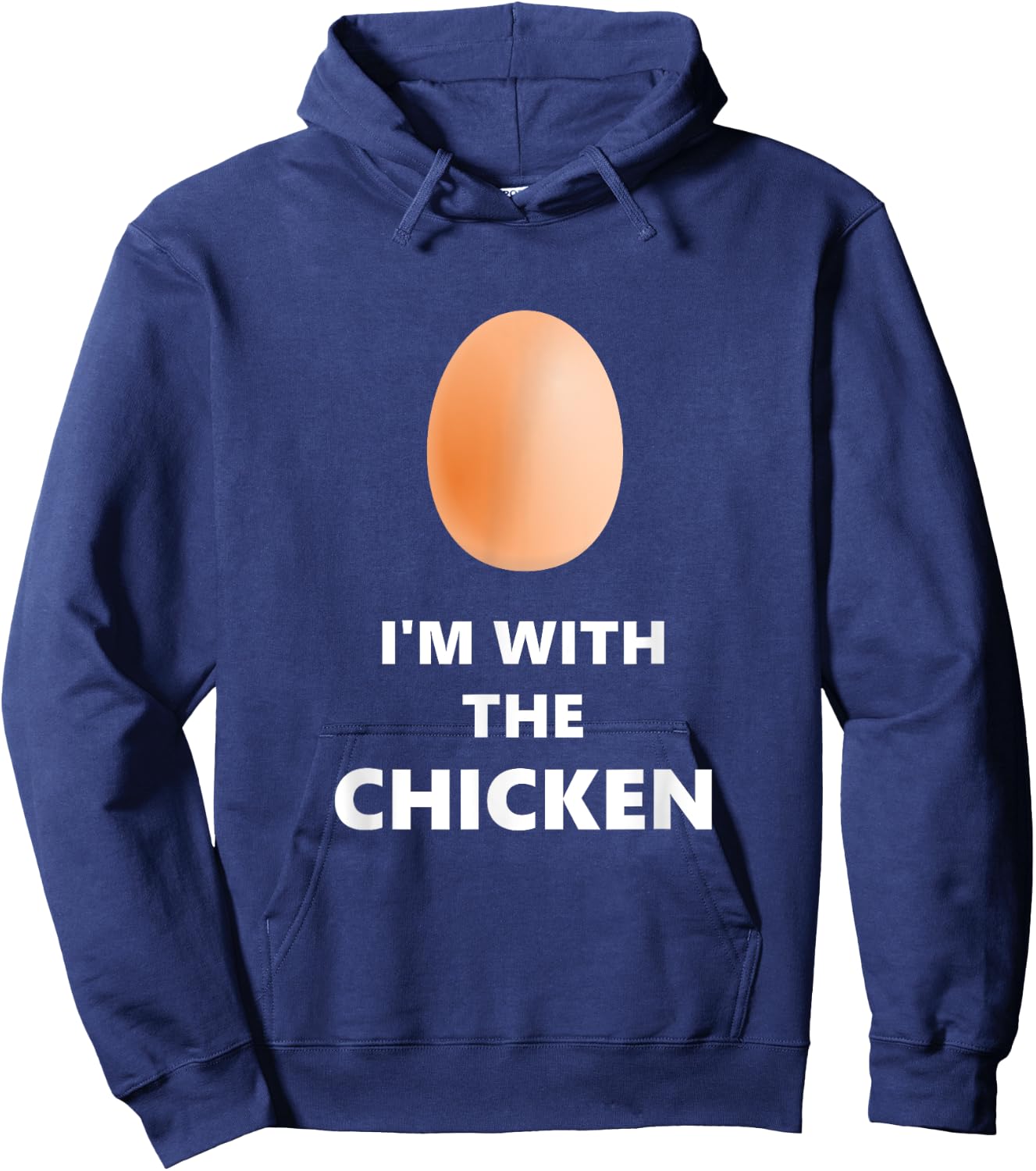 Fun I'm With The Chicken Egg Halloween Costume Hoodie - Hoodie | Navy