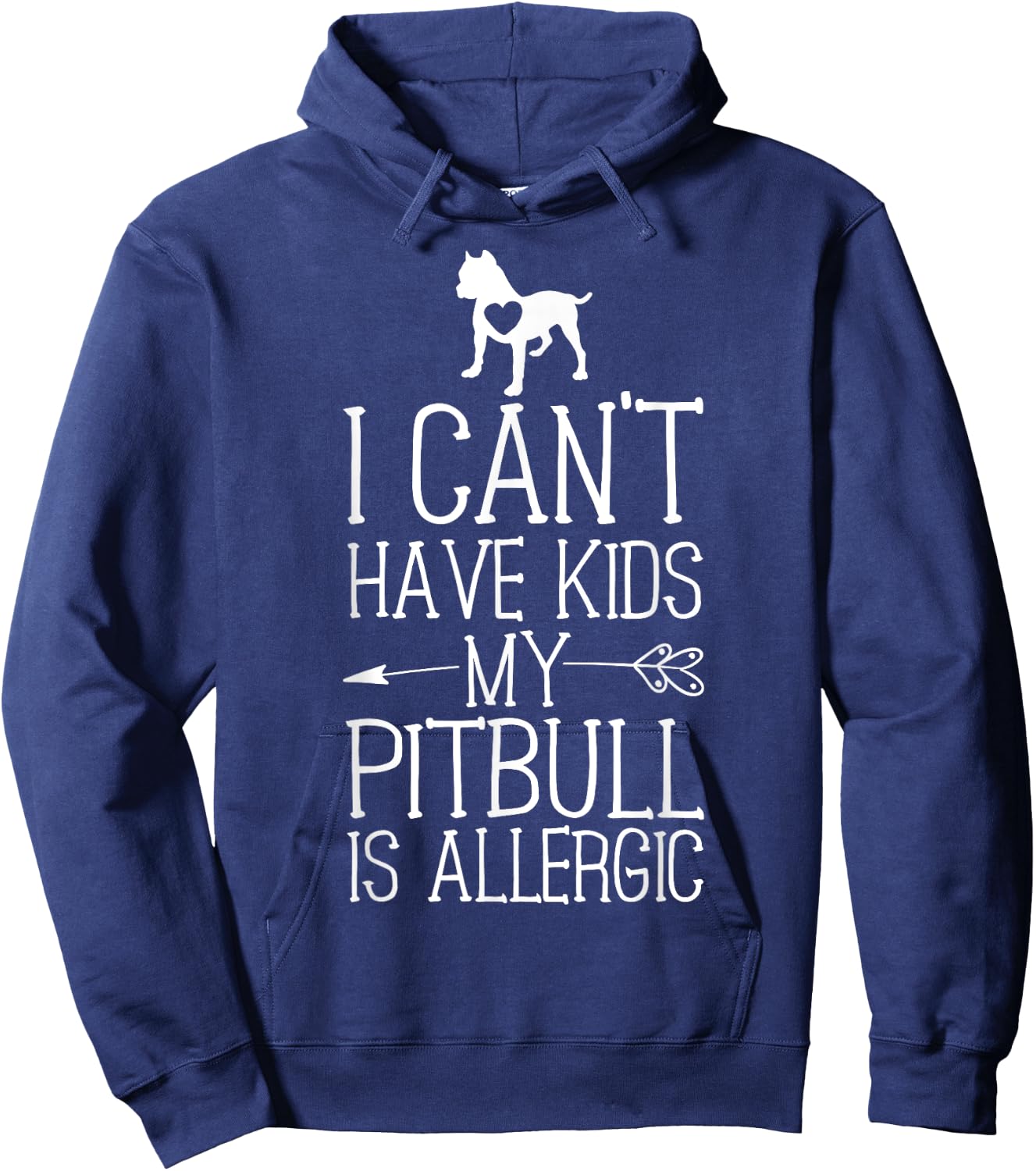 Pitbull Mama Gift Funny Dog Mom Shirts Can't Have Kids Hoodie - Hoodie | Navy