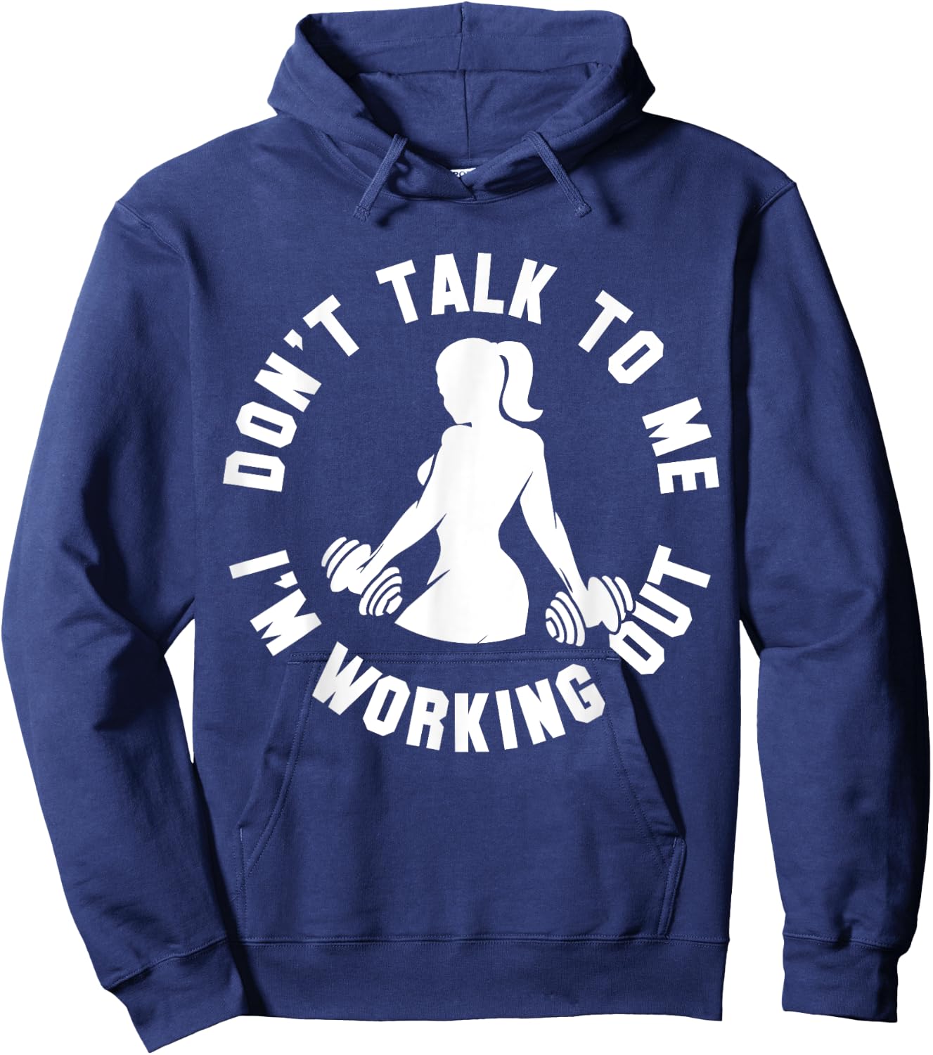 Women Weight-Lifting Workout Quote Funny Fitness Lover Gift Hoodie - Hoodie | Navy